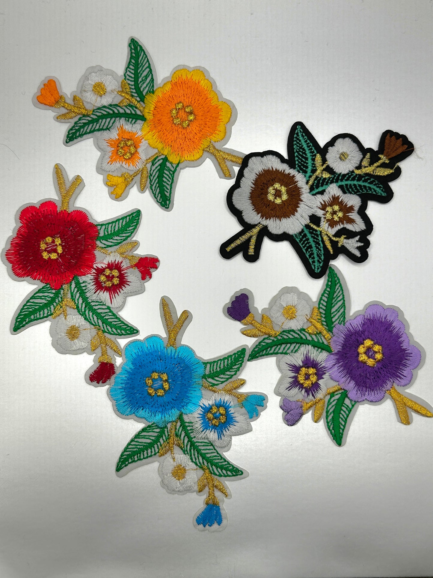 Floral Jasmine Iron On Patches - Texas Transfers and Designs
