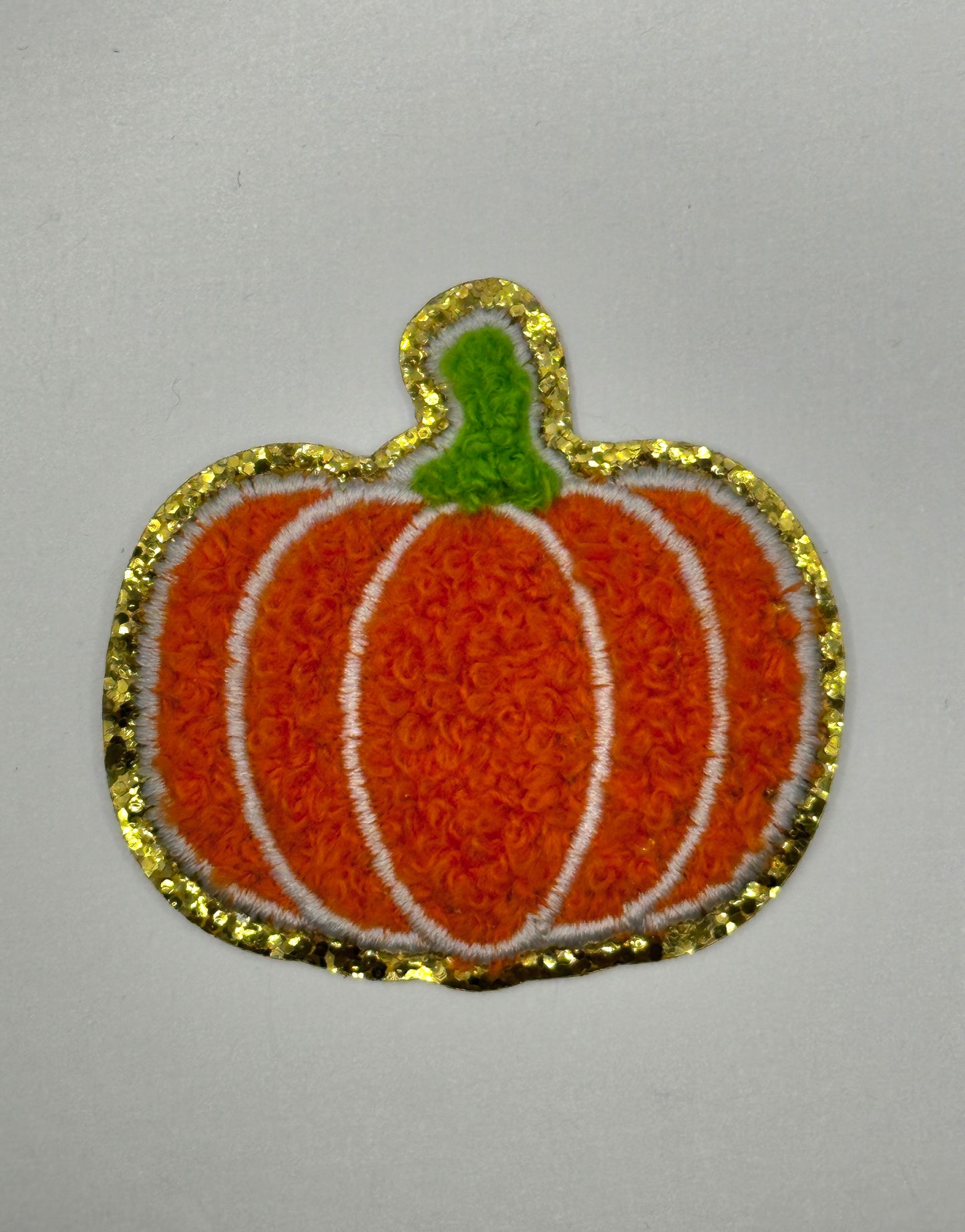 Chenille/Glitter Pumpkins Iron-On Patch - Texas Transfers and Designs