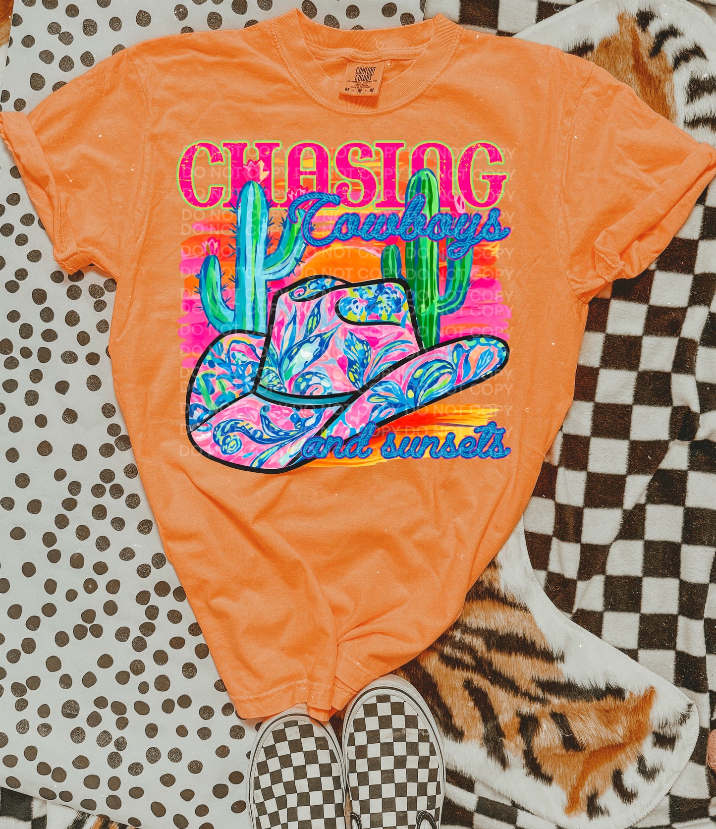 Chasing Cowboys and Sunsets DTF - Texas Transfers and Designs