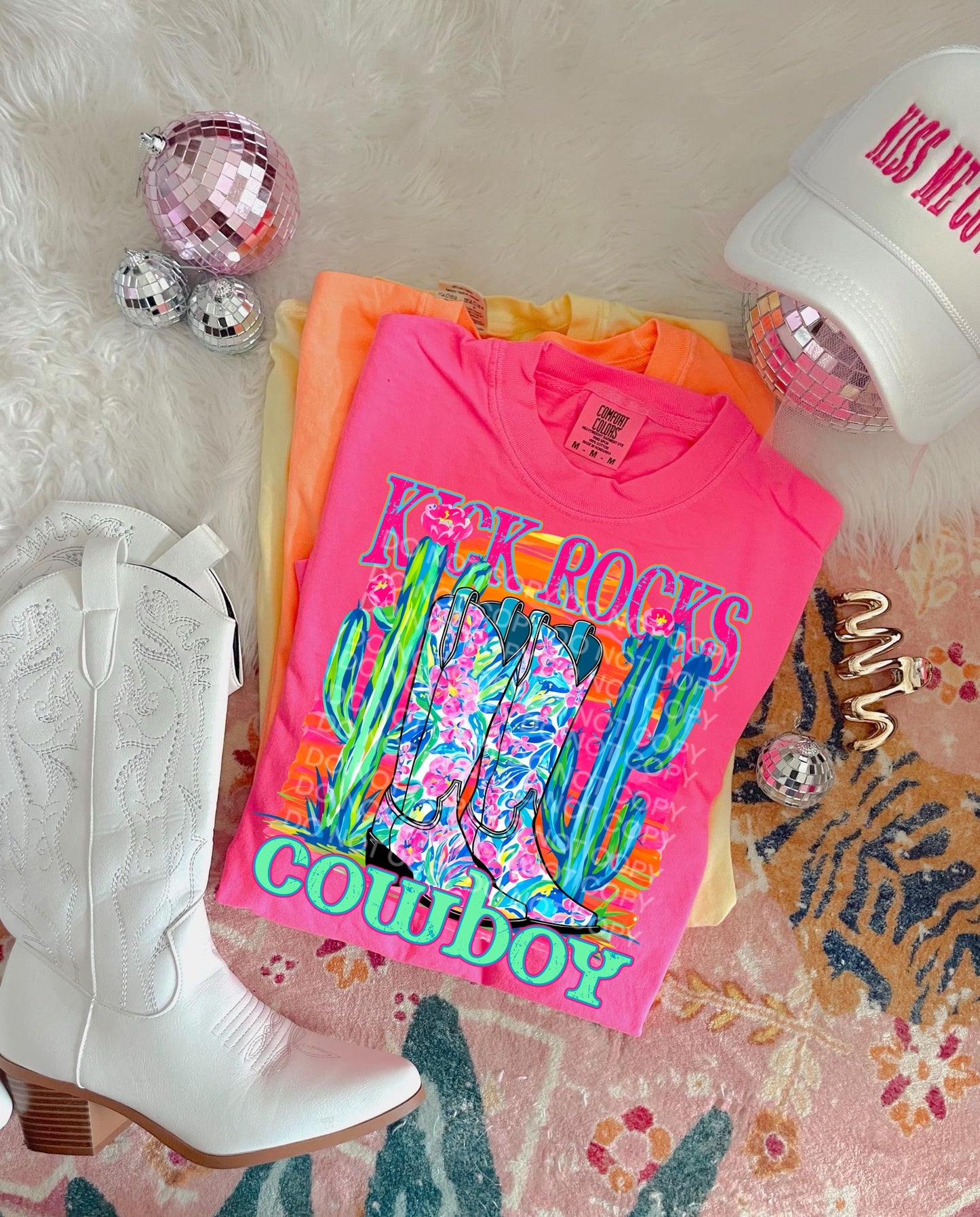 Kick Rocks Cowboy DTF - Texas Transfers and Designs