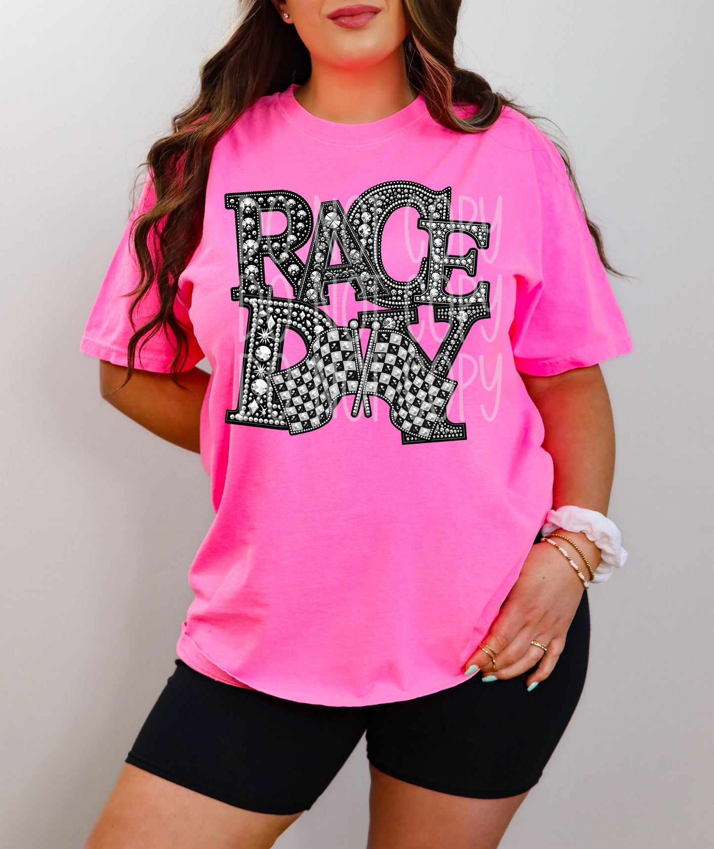 Race Day Faux Rhinestone DTF - Texas Transfers and Designs