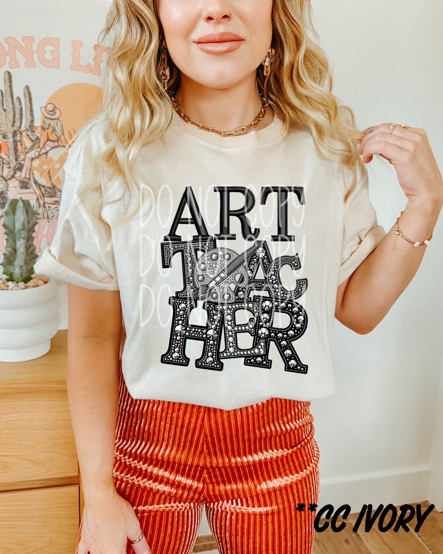 School/Teacher Faux Rhinestone DTF (Multiple Options - Part 2) - Texas Transfers and Designs