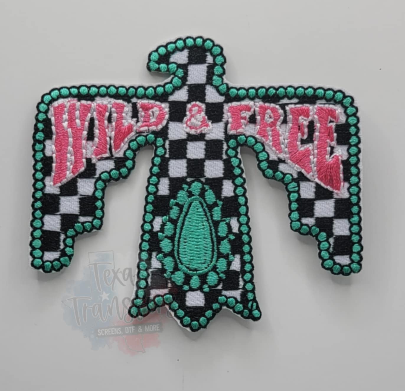 Wild & Free Thunderbird Iron-On PATCH - Texas Transfers and Designs