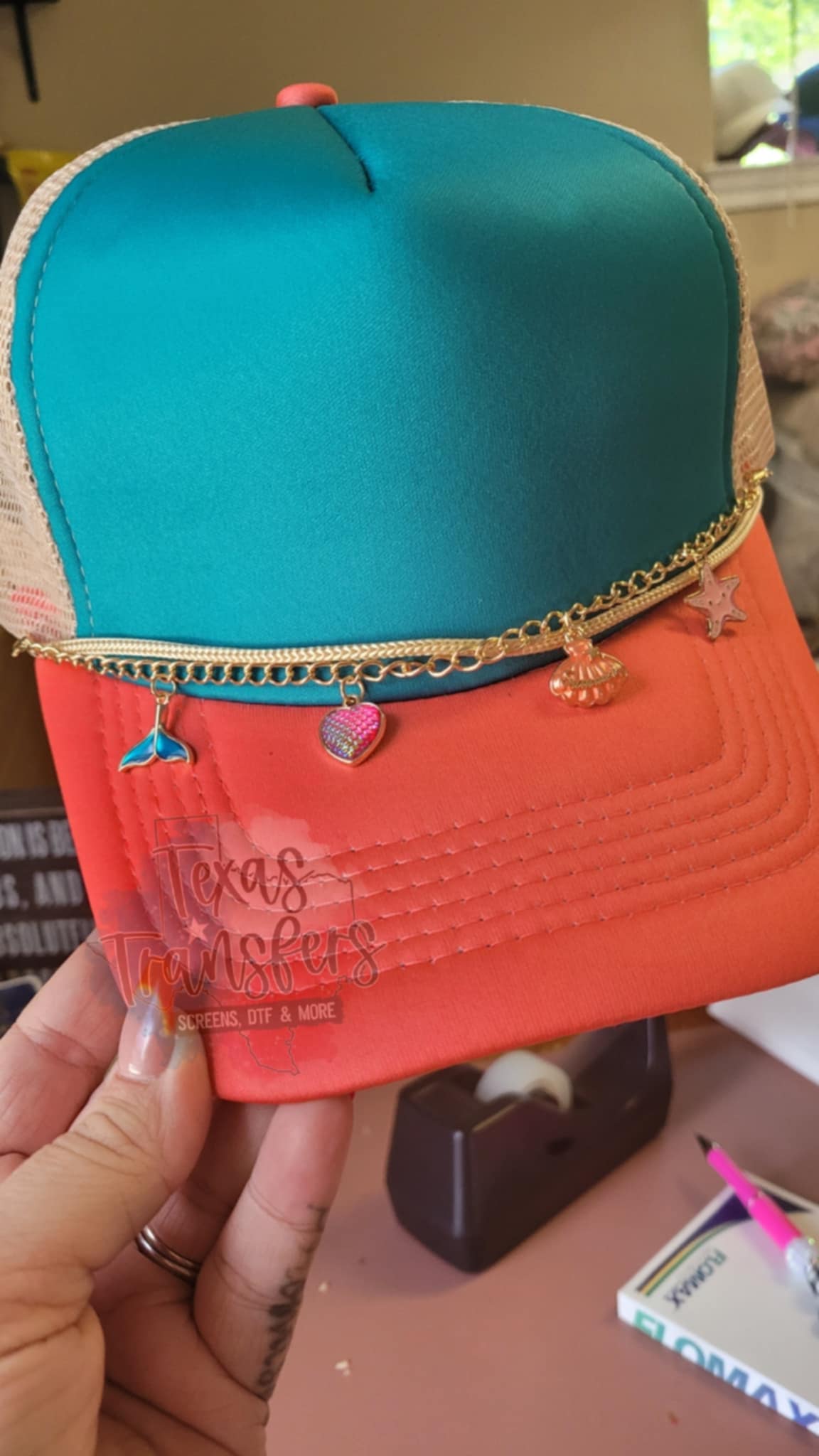 Under The Sea Mermaid Hat Chain - Texas Transfers and Designs