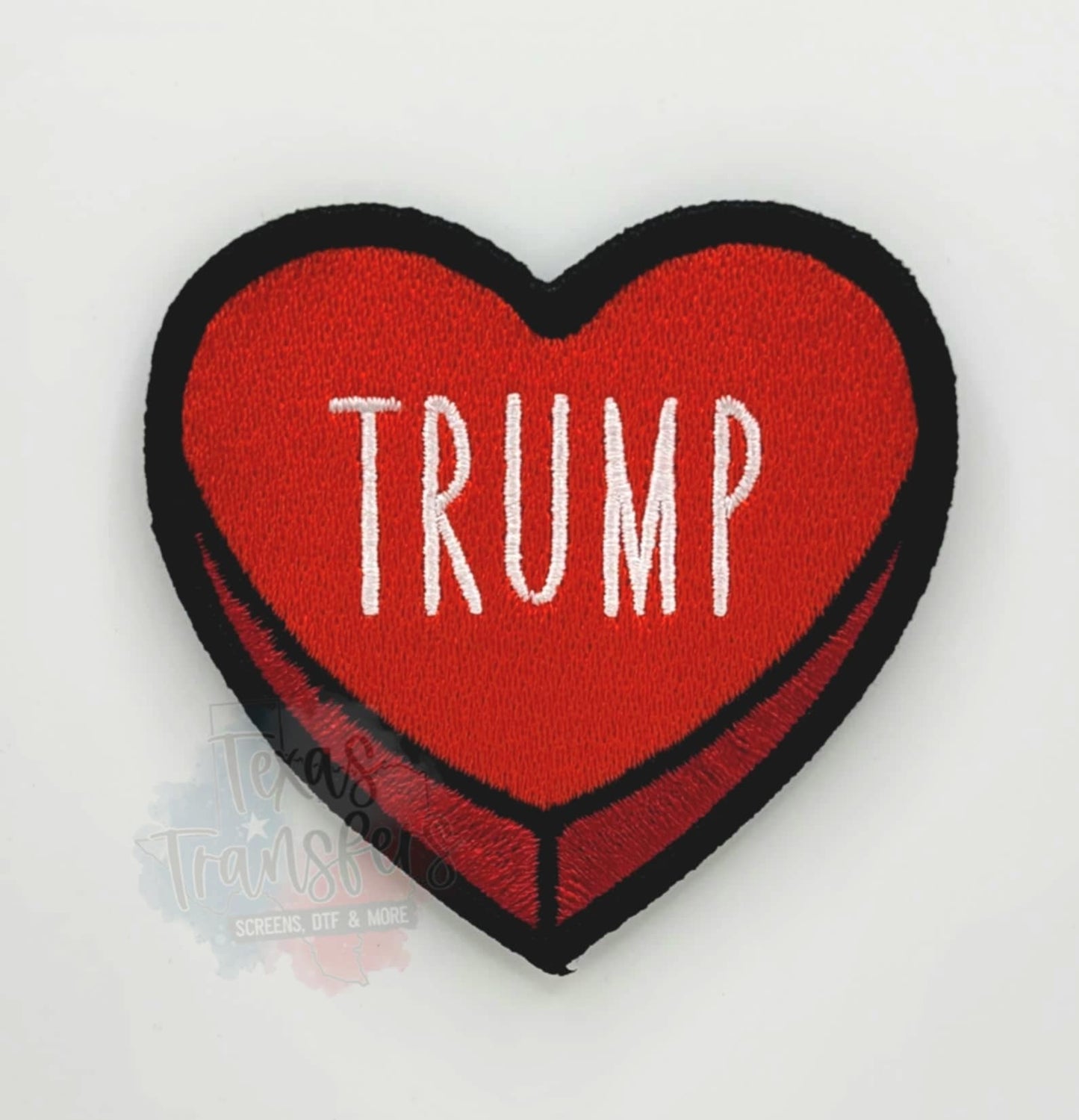 Trump Heart Iron-On PATCH - Texas Transfers and Designs