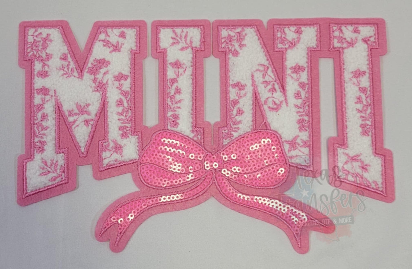 Mini Floral Pink Iron-On Patch - Texas Transfers and Designs