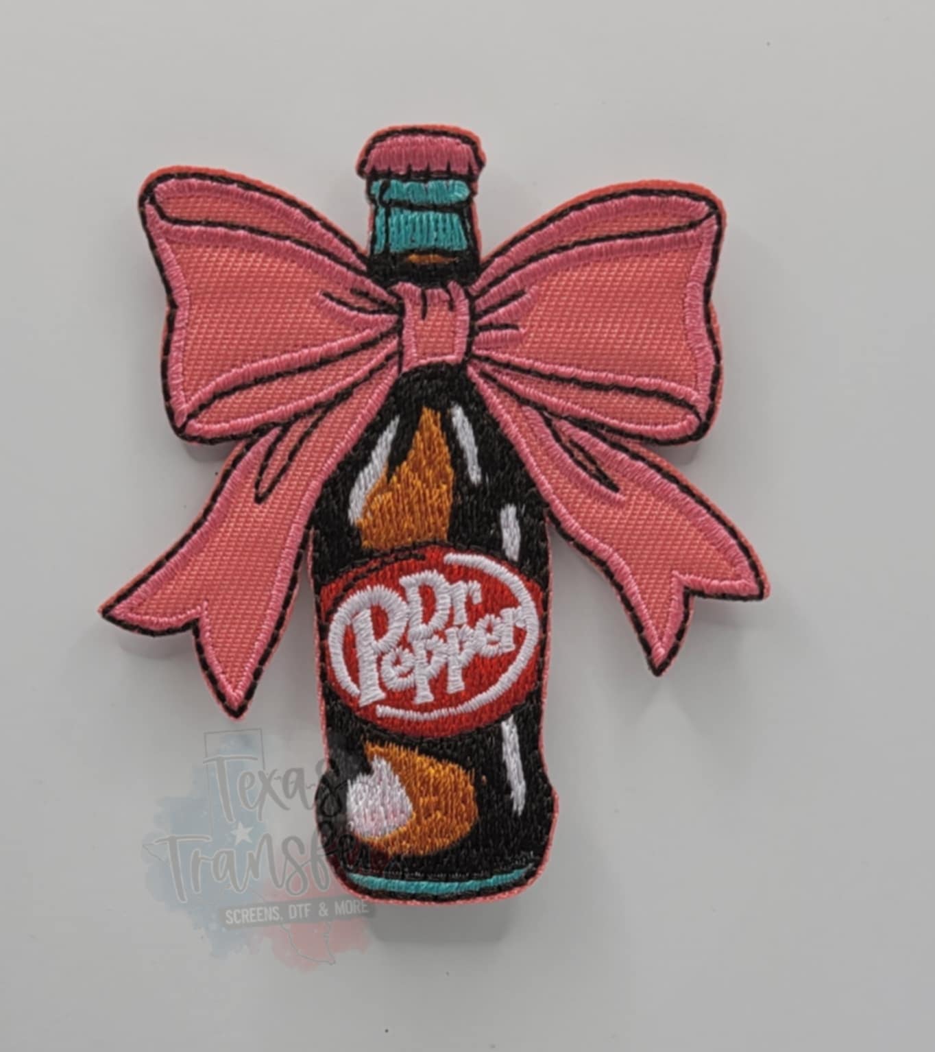 Dr. Pep Bow Iron-On PATCH - Texas Transfers and Designs