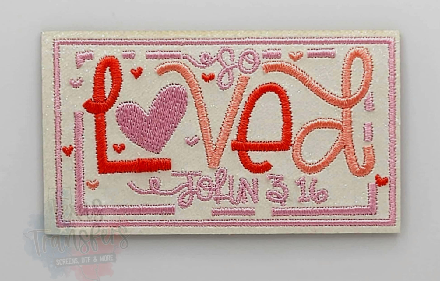 Loved John 3:16 Iron-On Patch - Texas Transfers and Designs