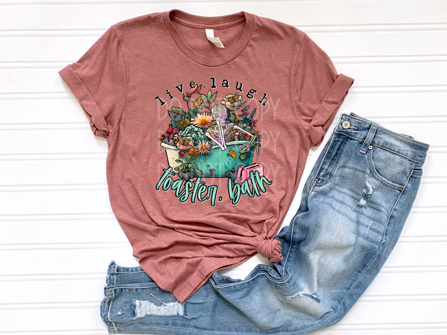 Live laugh Toaster Bath DTF - Texas Transfers and Designs