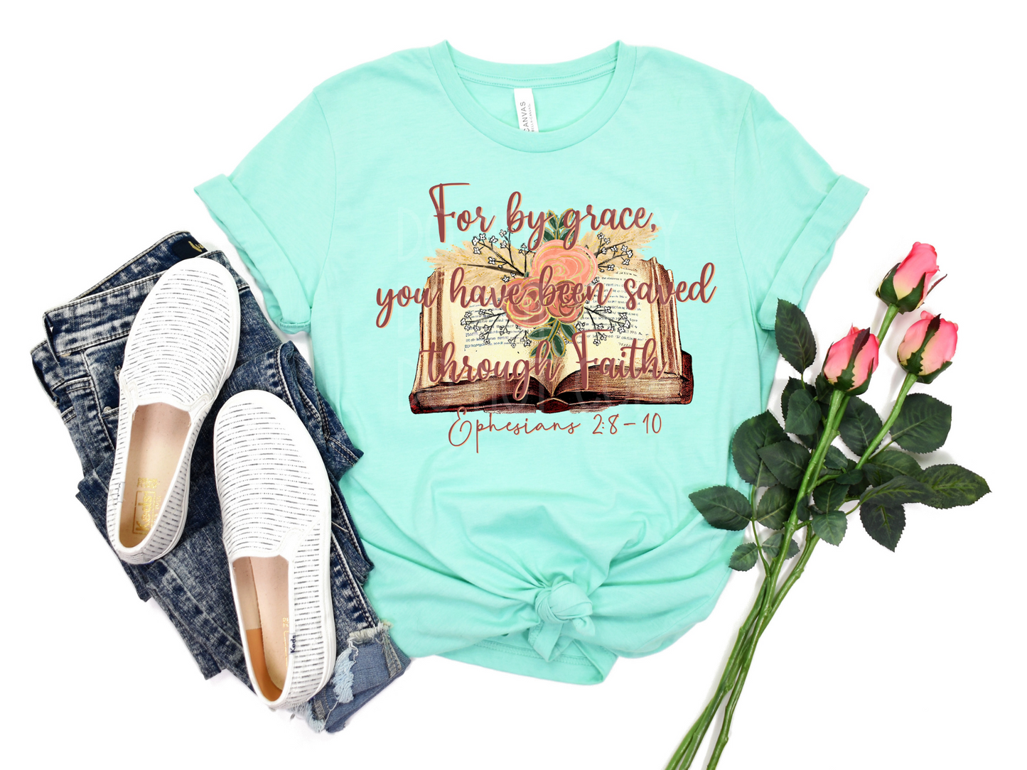 For By Grace You Have Been Saved DTF *EXCLUSIVE* - Texas Transfers and Designs