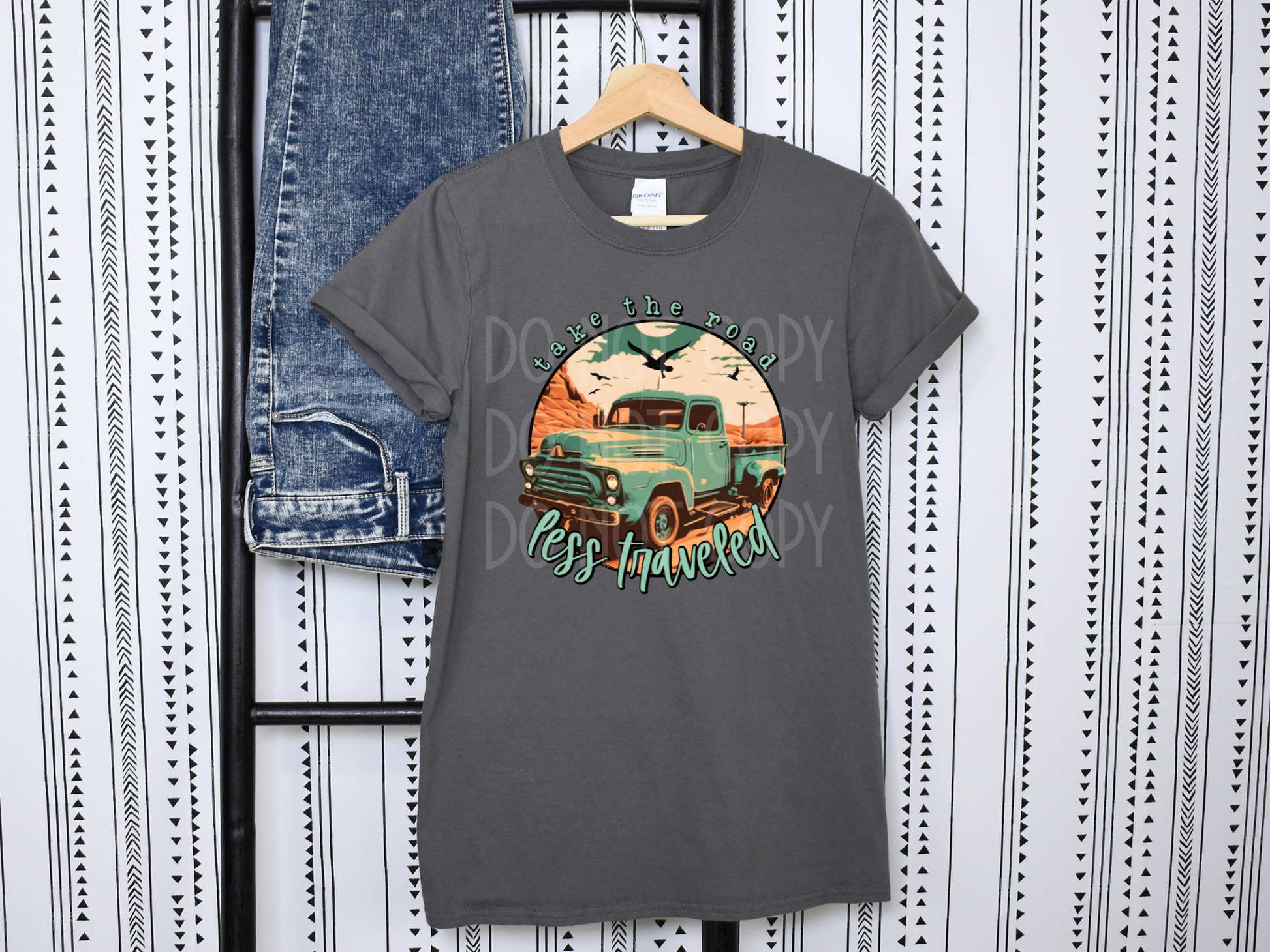 Take the Road Less Traveled DTF - Texas Transfers and Designs