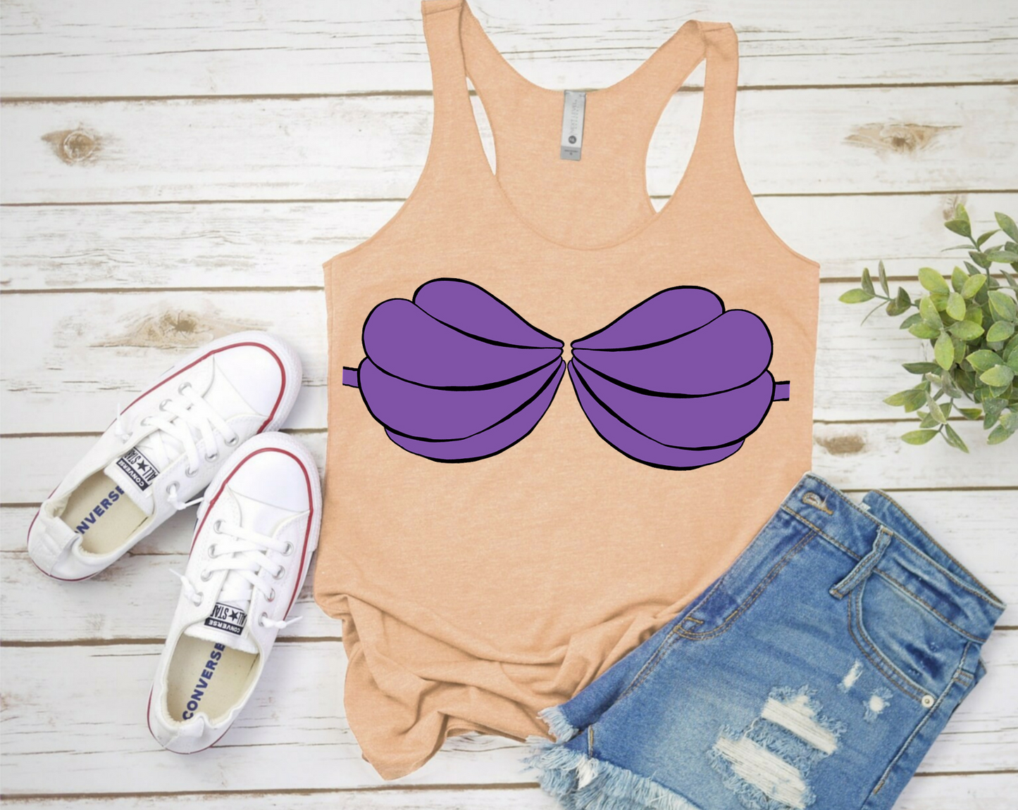 Mermaid Shell Bra DTF - Texas Transfers and Designs