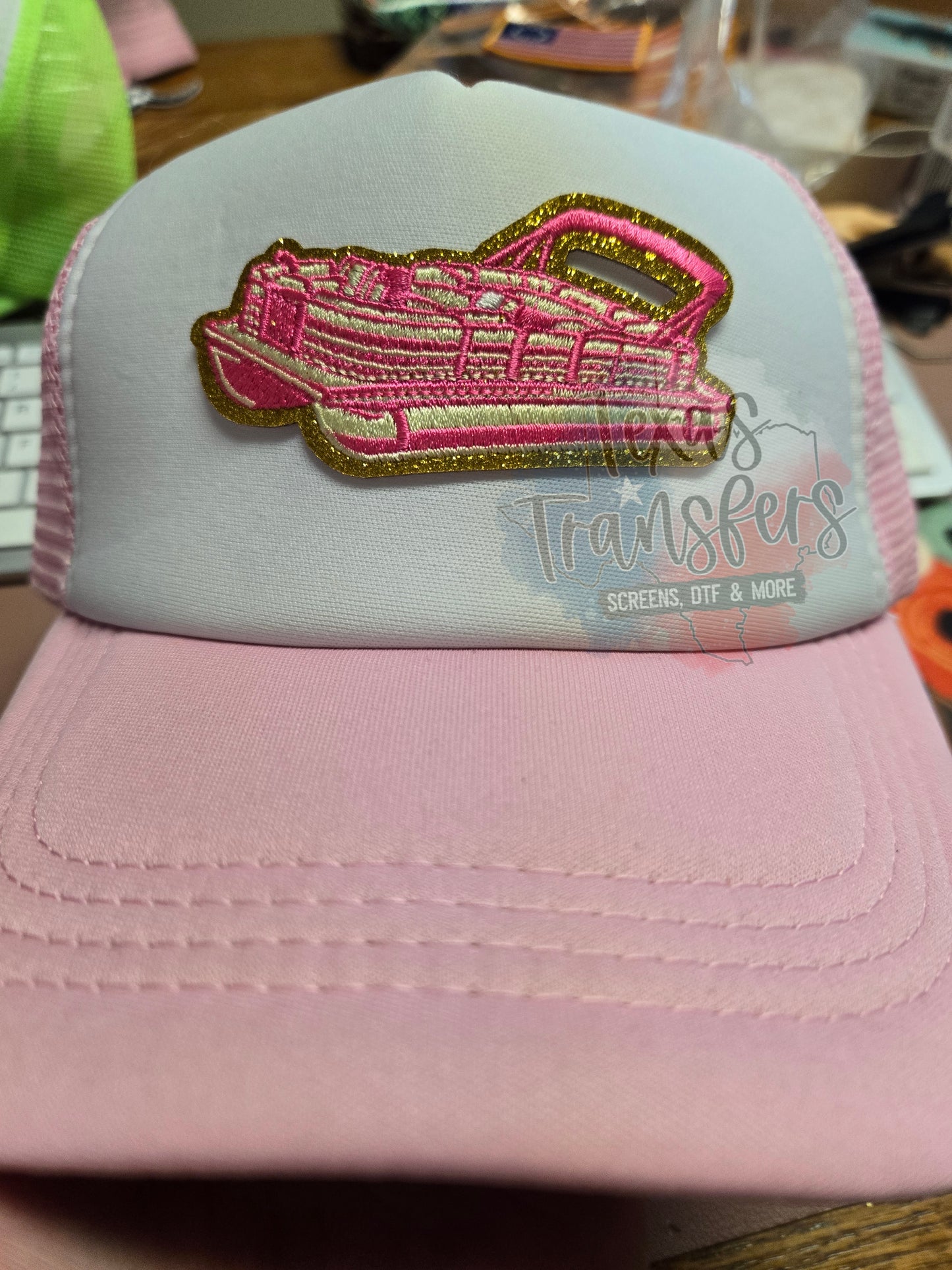 Pontoon Iron-On Patch - Texas Transfers and Designs