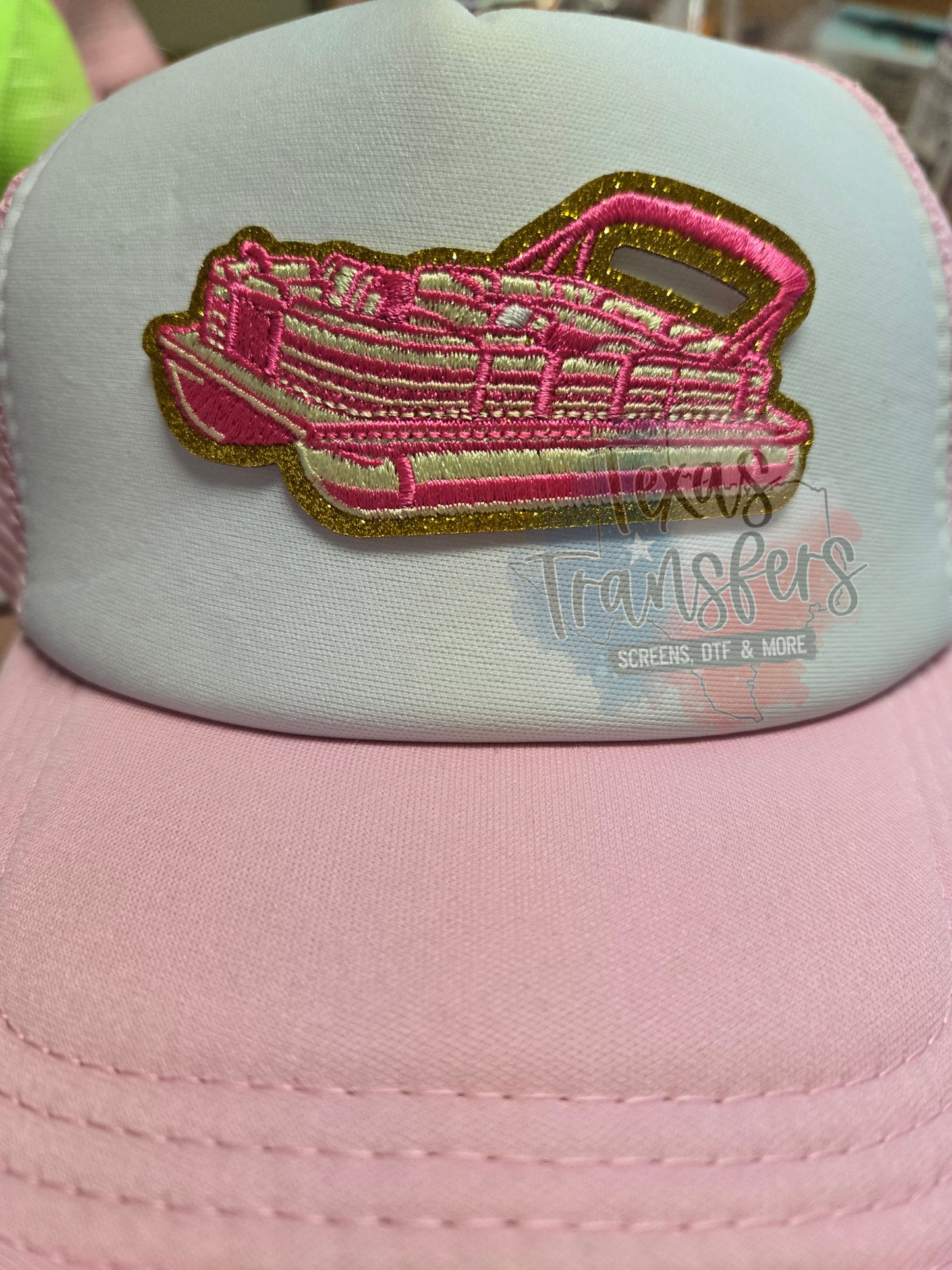 Pontoon Iron-On Patch - Texas Transfers and Designs