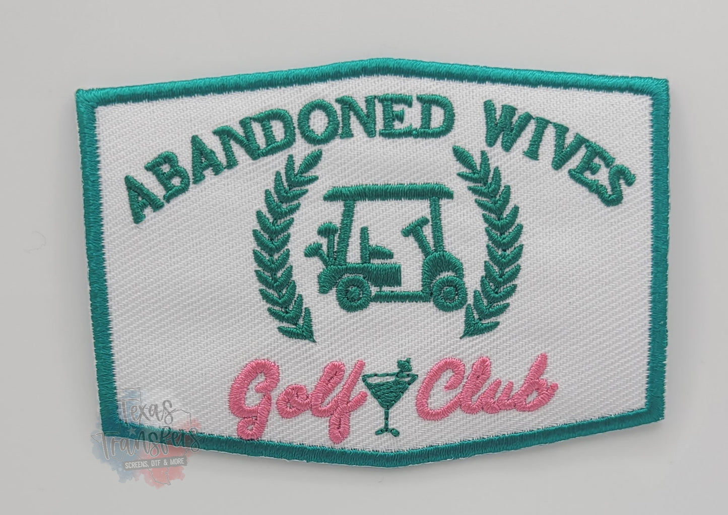 Abandoned Wives Golf Iron-On PATCH - Texas Transfers and Designs