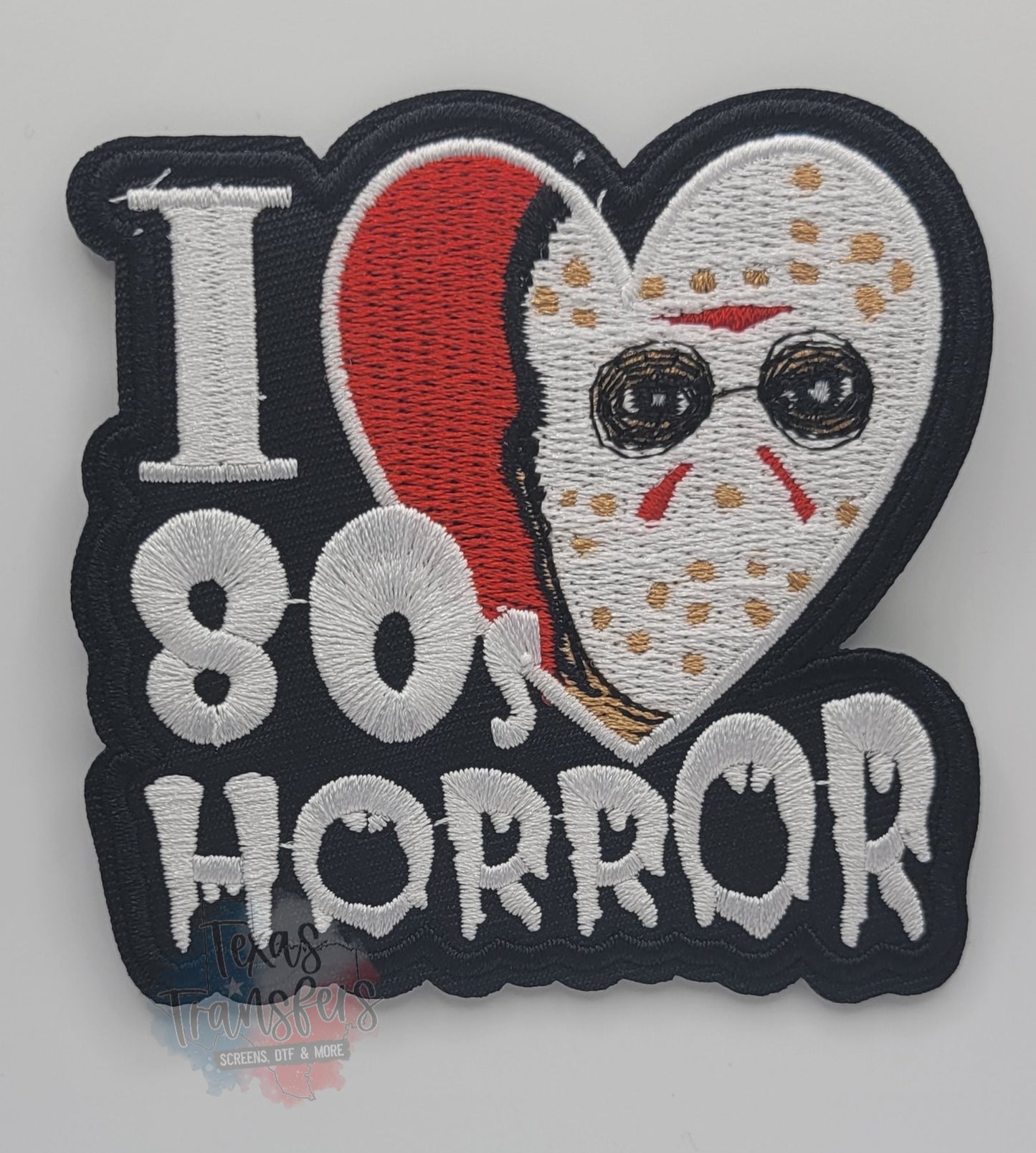 80s Horror Iron-On PATCH - Texas Transfers and Designs