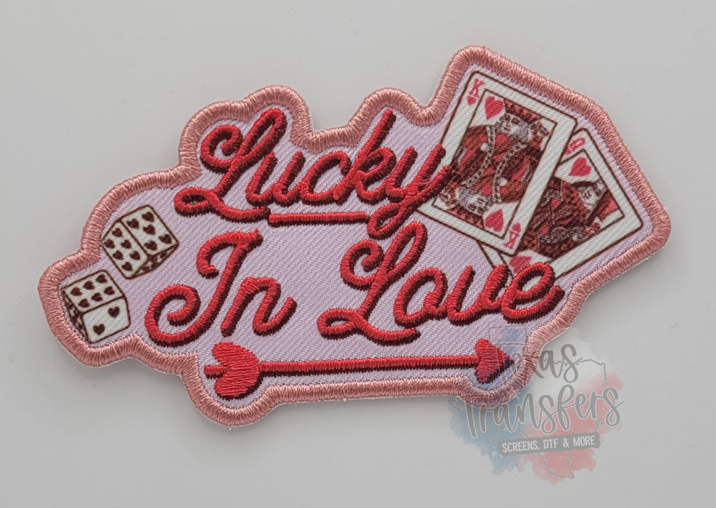Lucky In Love Iron-On PATCH *EXCLUSIVE* - Texas Transfers and Designs