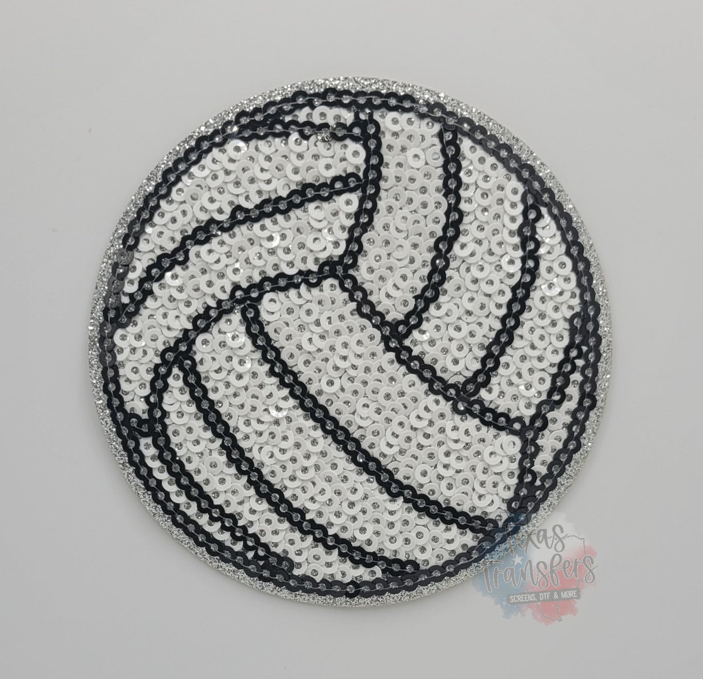 Sequin Volleyball Iron-On Patch - Texas Transfers and Designs
