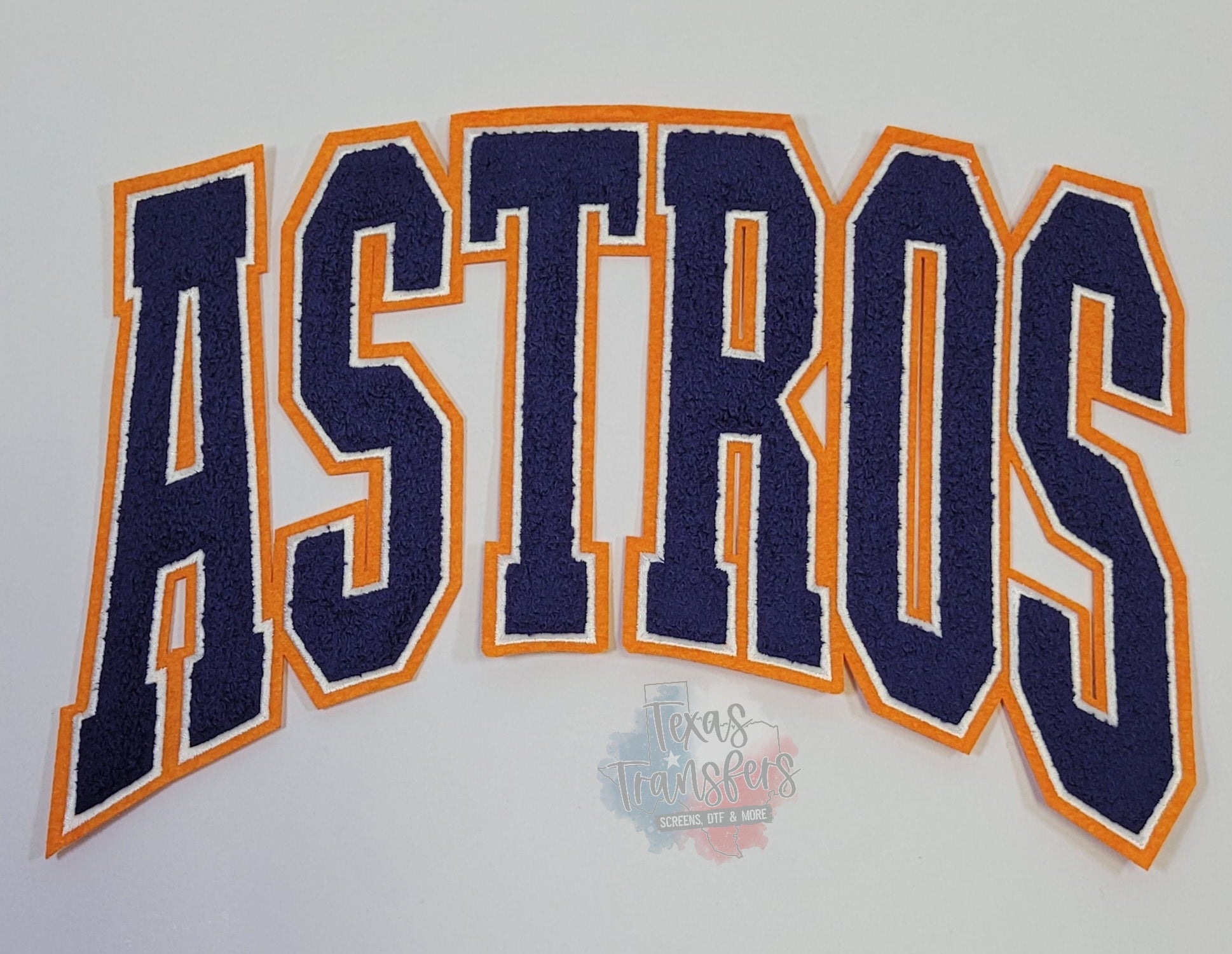Astros Curved XL Iron-On Patch - Texas Transfers and Designs