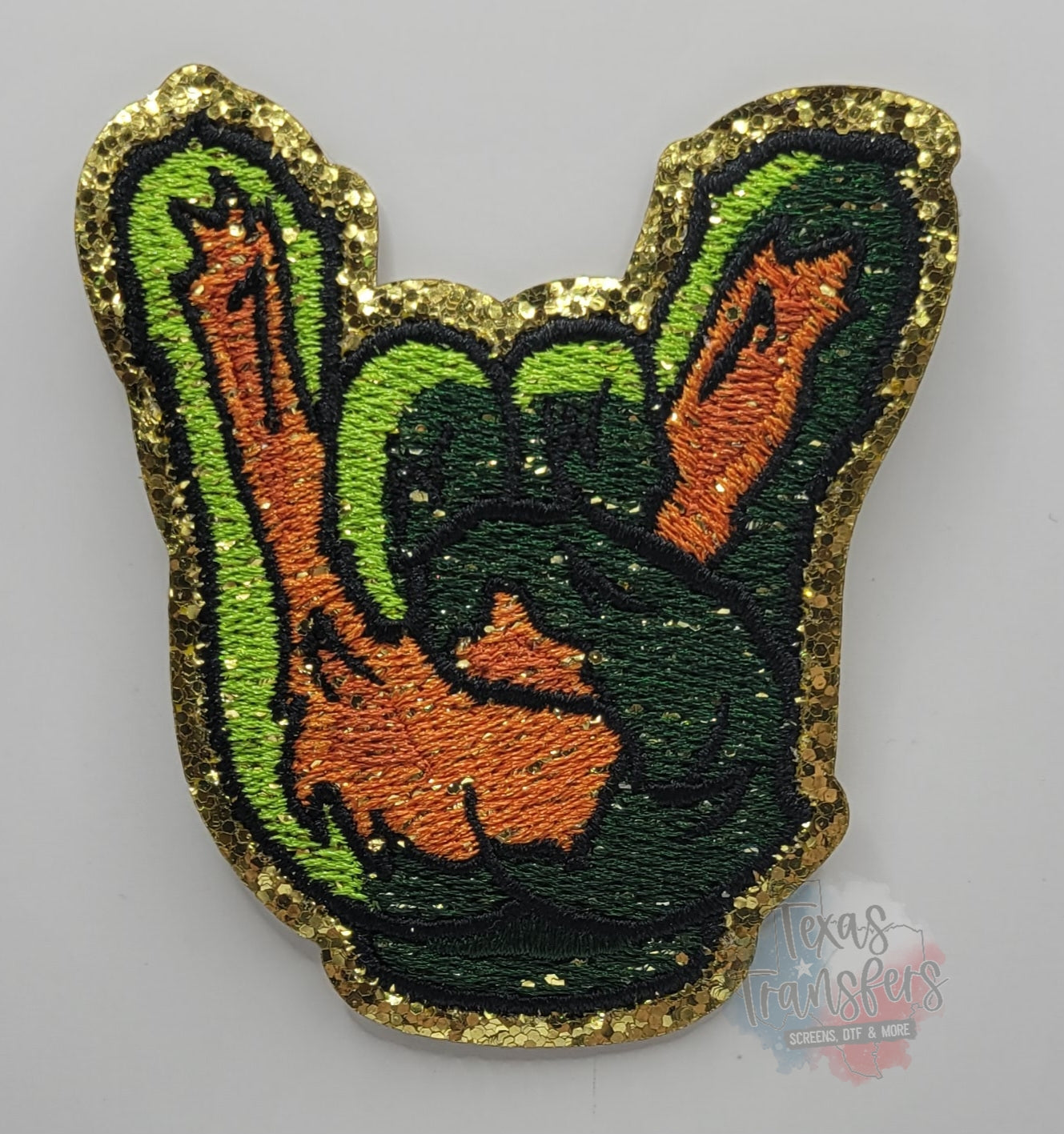 Houston Alien Rock Iron-On Patch - Texas Transfers and Designs