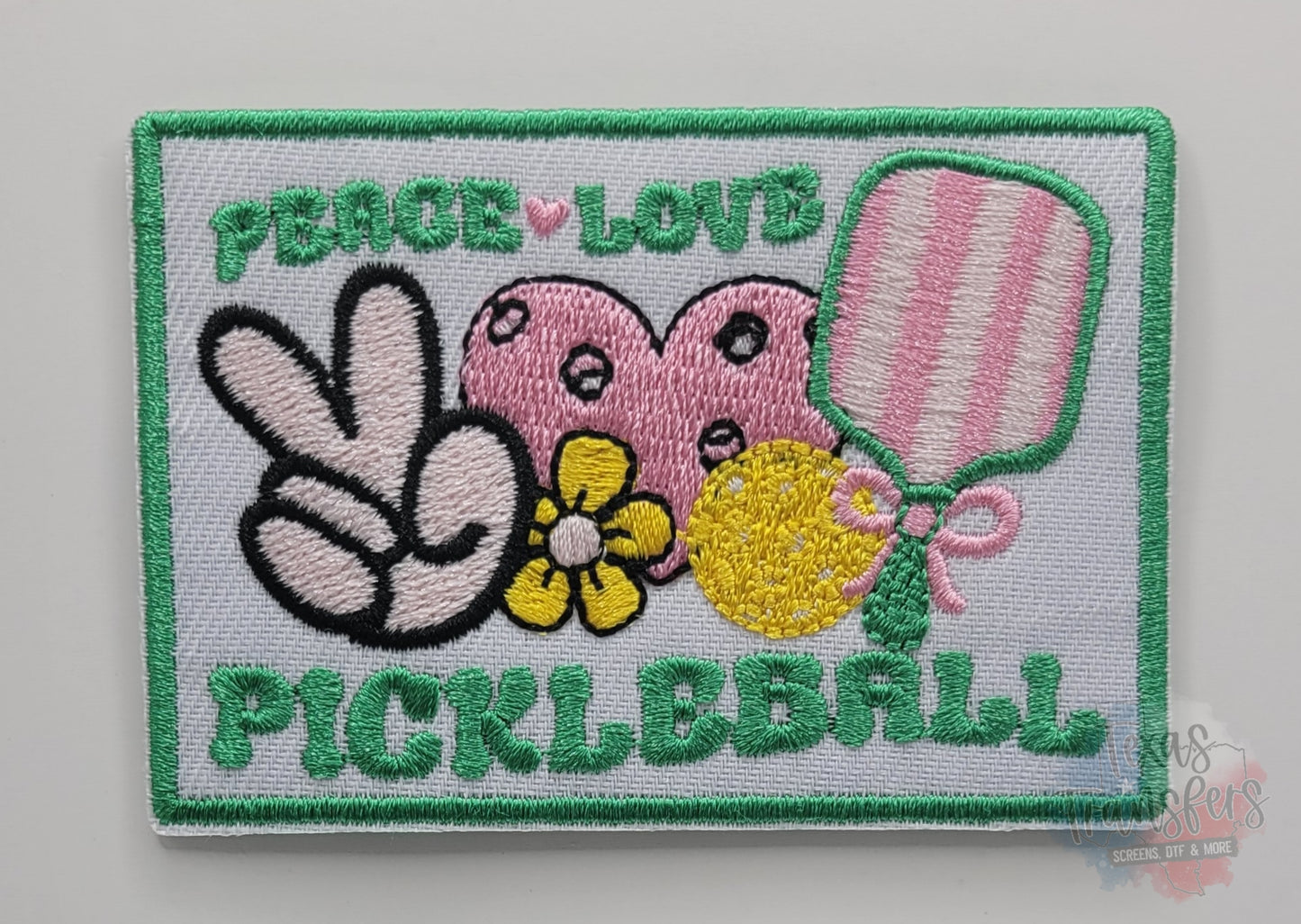 Peace Love Pickleball Iron-On PATCH - Texas Transfers and Designs
