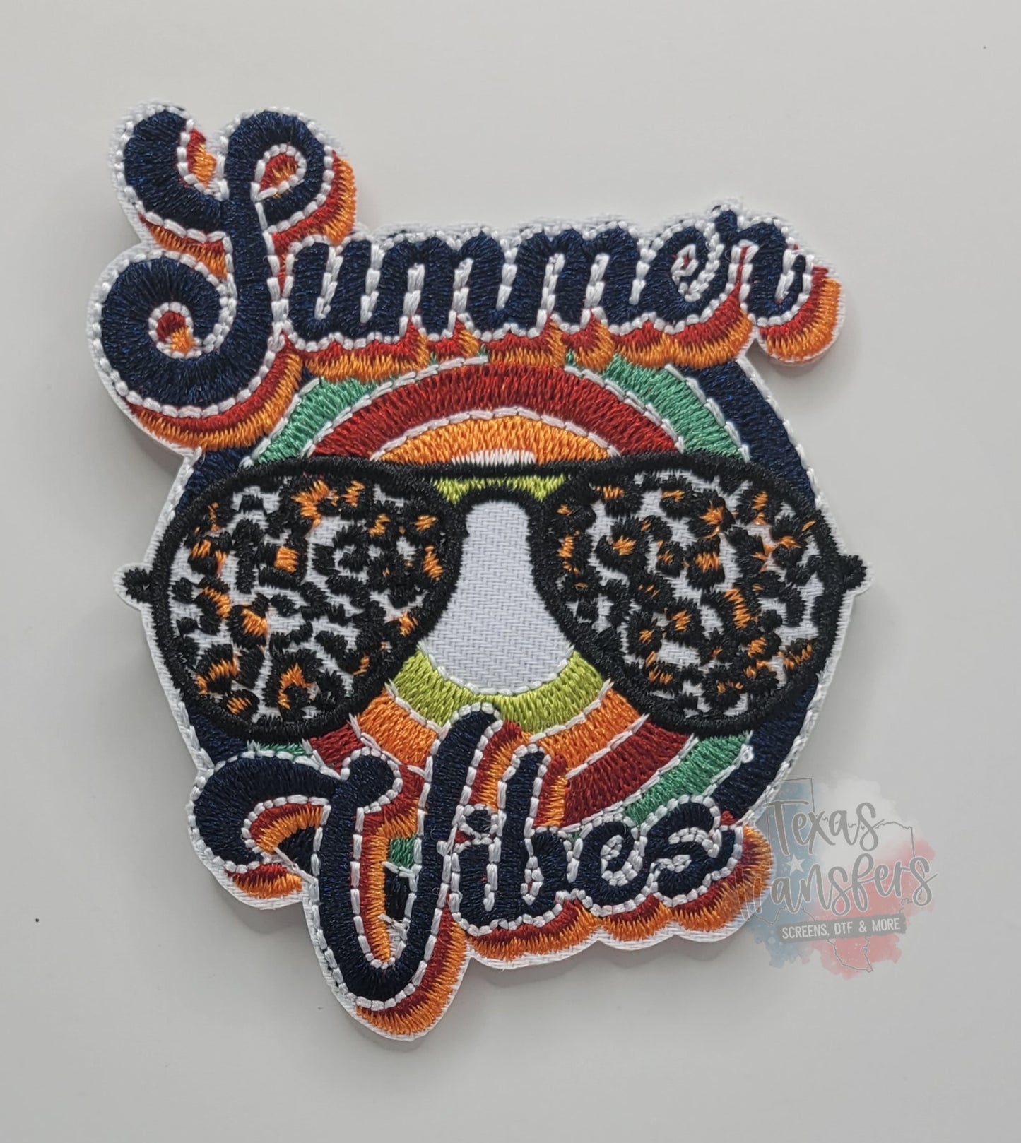 Summer Vibes Sunglasses Iron-On PATCH - Texas Transfers and Designs