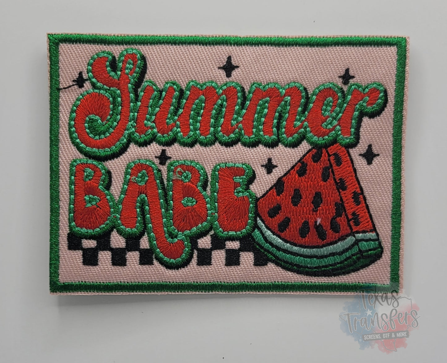 Summer Babe Watermelon Iron-On PATCH - Texas Transfers and Designs