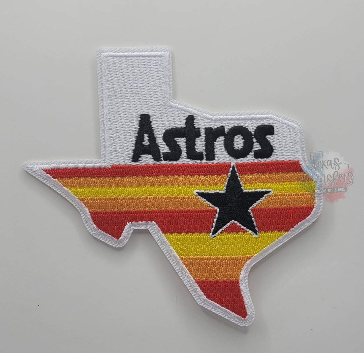 Astros Retro Texas Iron-On PATCH - Texas Transfers and Designs