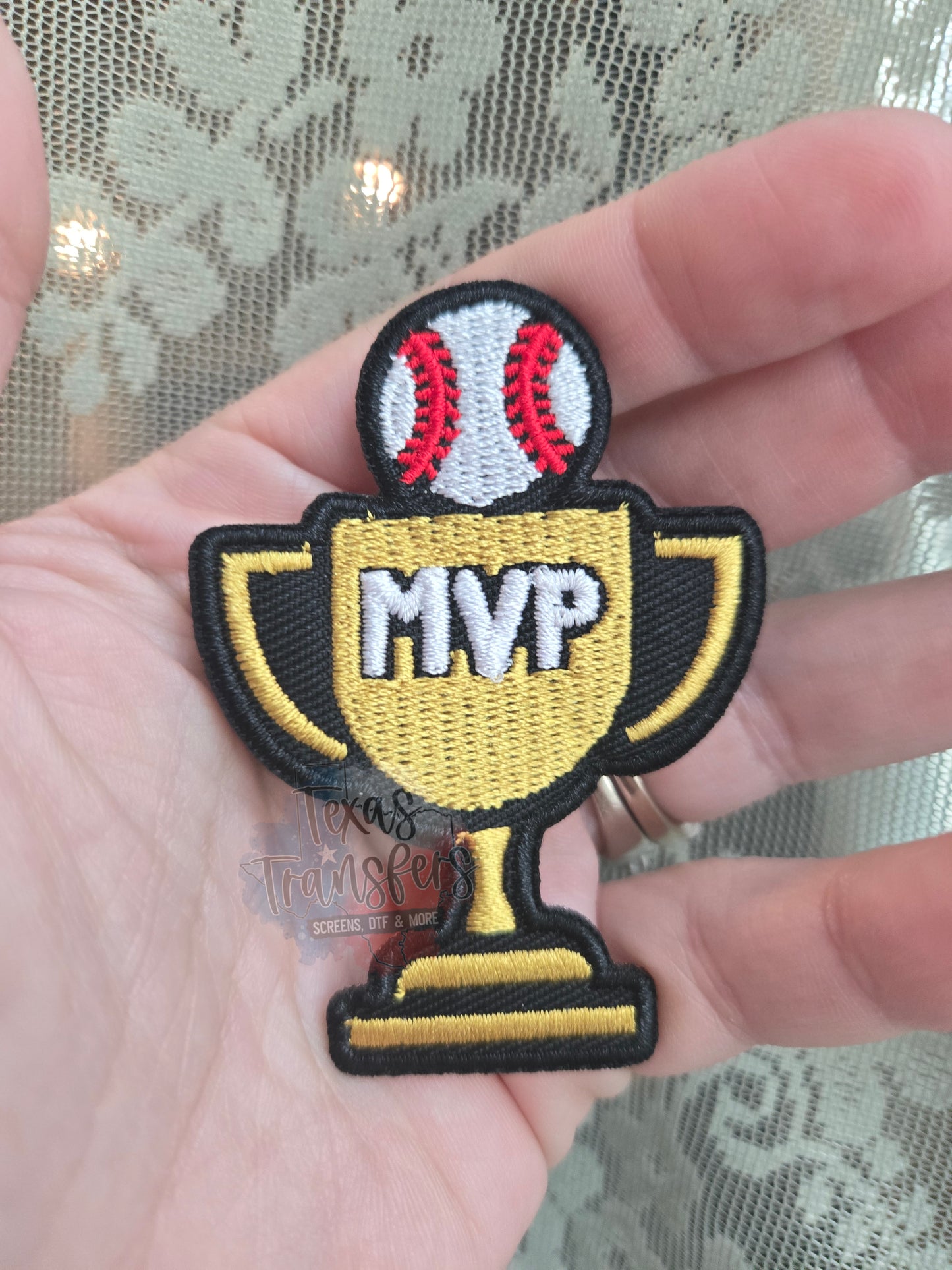 Baseball MVP Iron-On Patch - Texas Transfers and Designs