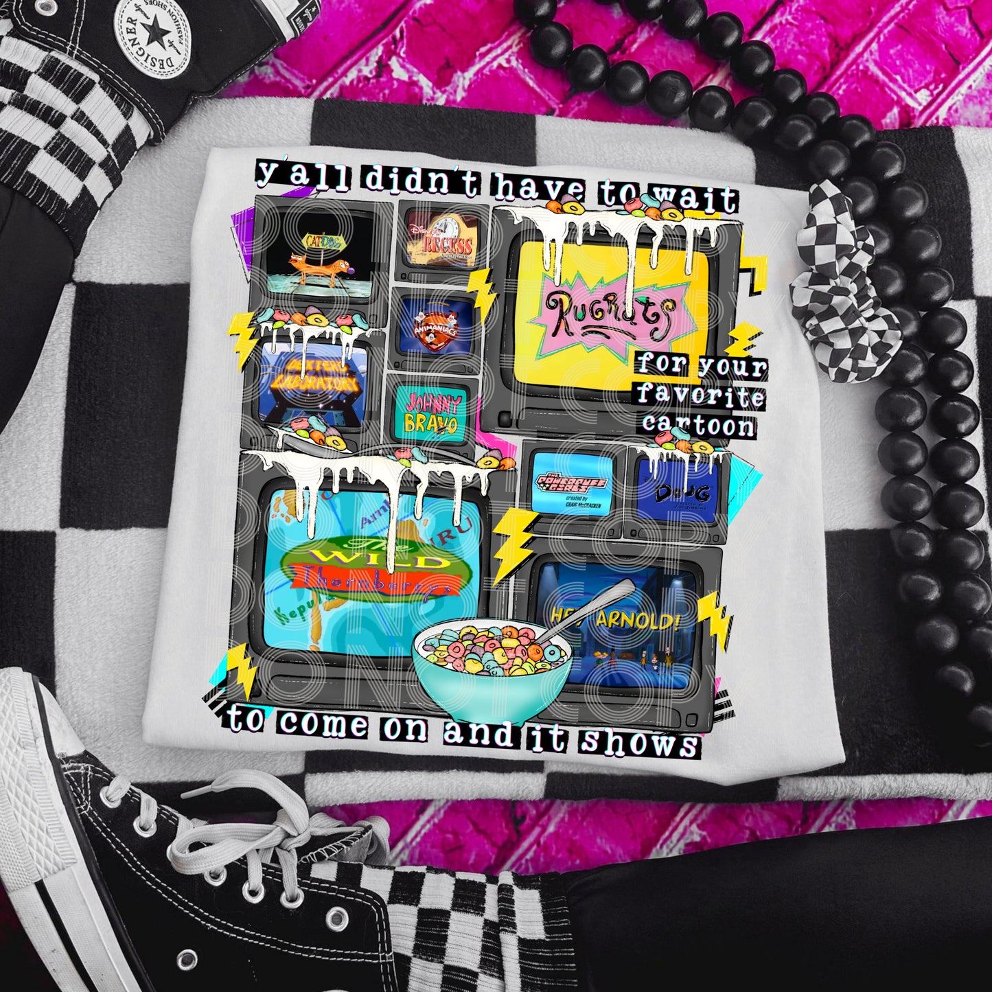 Y'all Didn't Have to Wait 90s Cartoons DTF - Texas Transfers and Designs