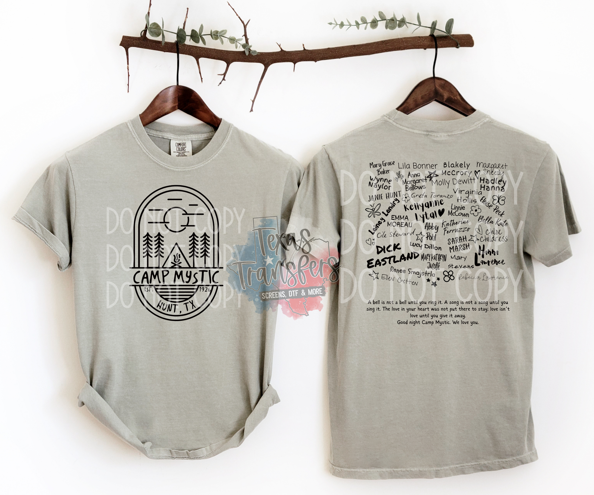 *TTD Exclusive* Camp Mystic Names T-Shirt *ALL PROCEEDS DONATED* - Texas Transfers and Designs