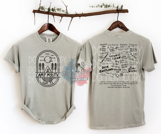 *TTD Exclusive* Camp Mystic Names T-Shirt *ALL PROCEEDS DONATED* - Texas Transfers and Designs