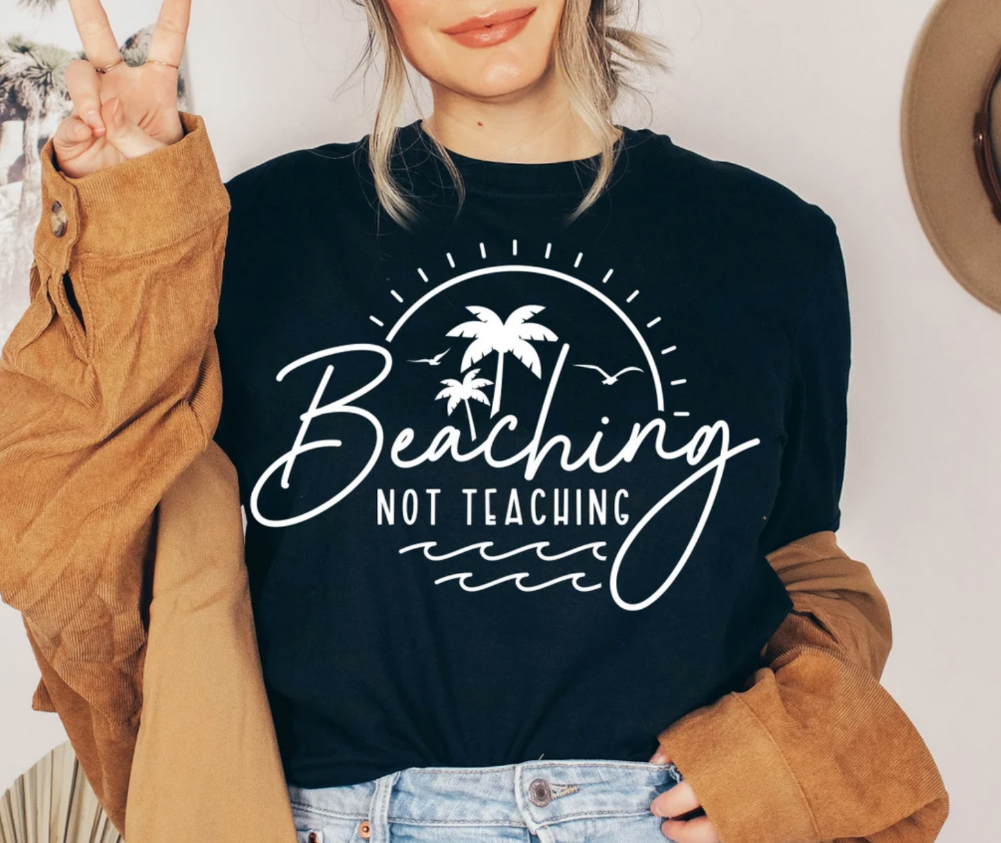 Beaching Not Teaching DTF - Texas Transfers and Designs