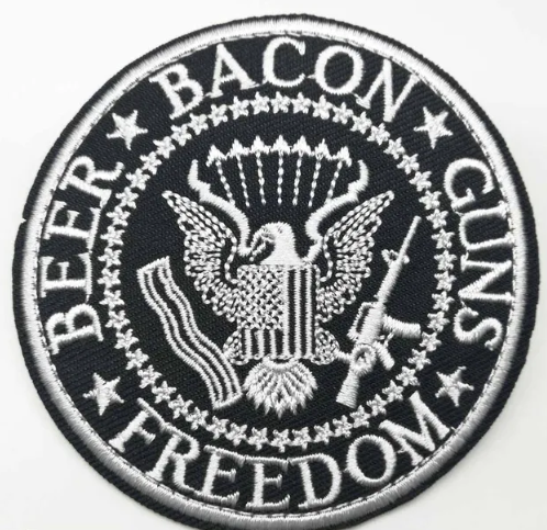 RESTOCK Arriving 5/31 Freedom Bacon, Beef, Guns Iron-On PATCH
