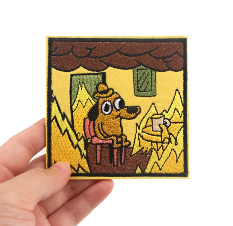 This is Fine Dog Iron-On PATCH *DISCONTINUED* - Texas Transfers and Designs