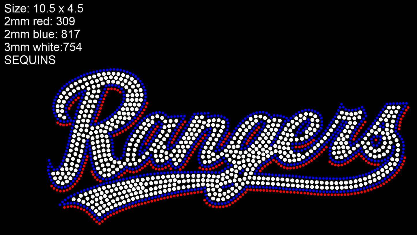 Rangers Spangle Transfer - Texas Transfers and Designs