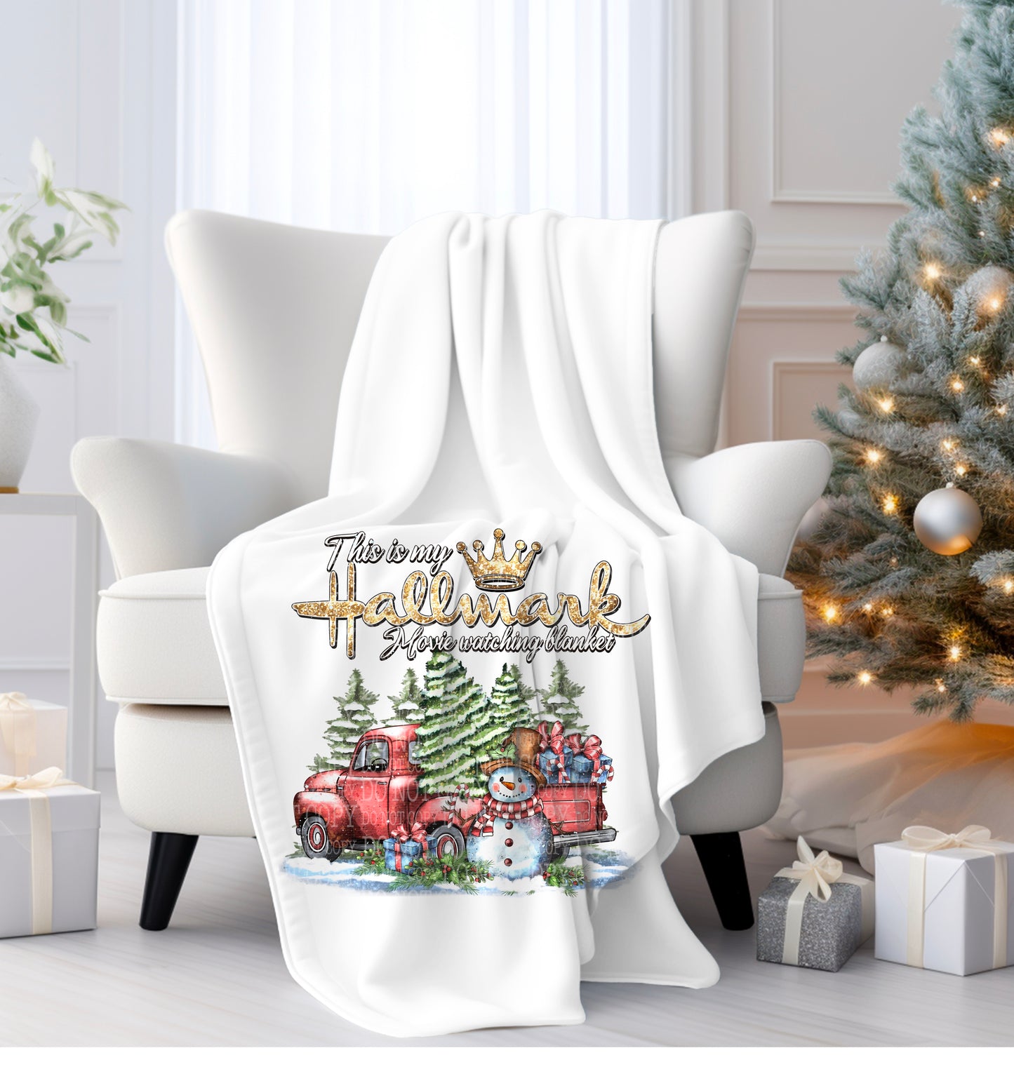 Movie Watching Blanket DTF - Texas Transfers and Designs