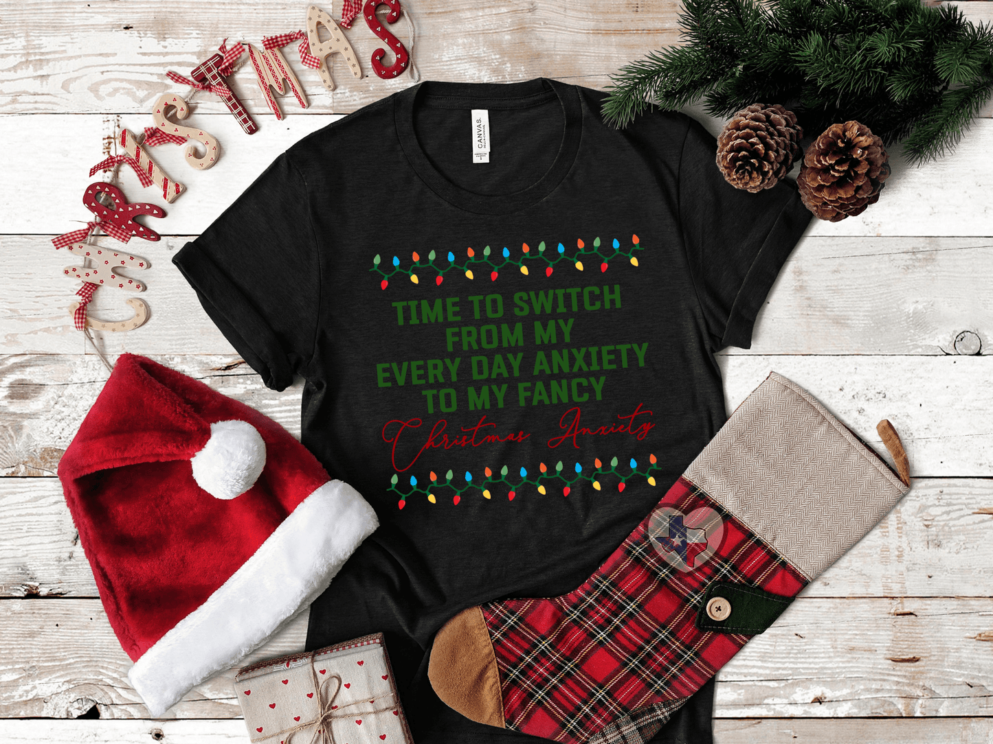 Christmas Anxiety DTF - Texas Transfers and Designs