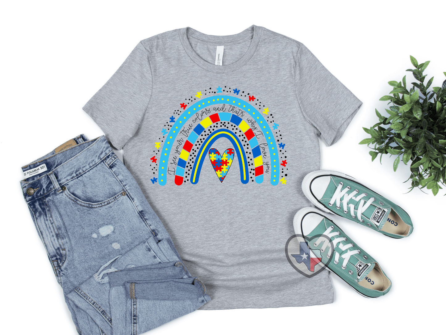 Autism Rainbow DTF - Texas Transfers and Designs