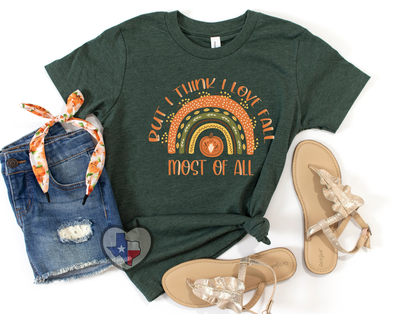 But I Think I Love Fall (Rainbow) DTF - Texas Transfers and Designs