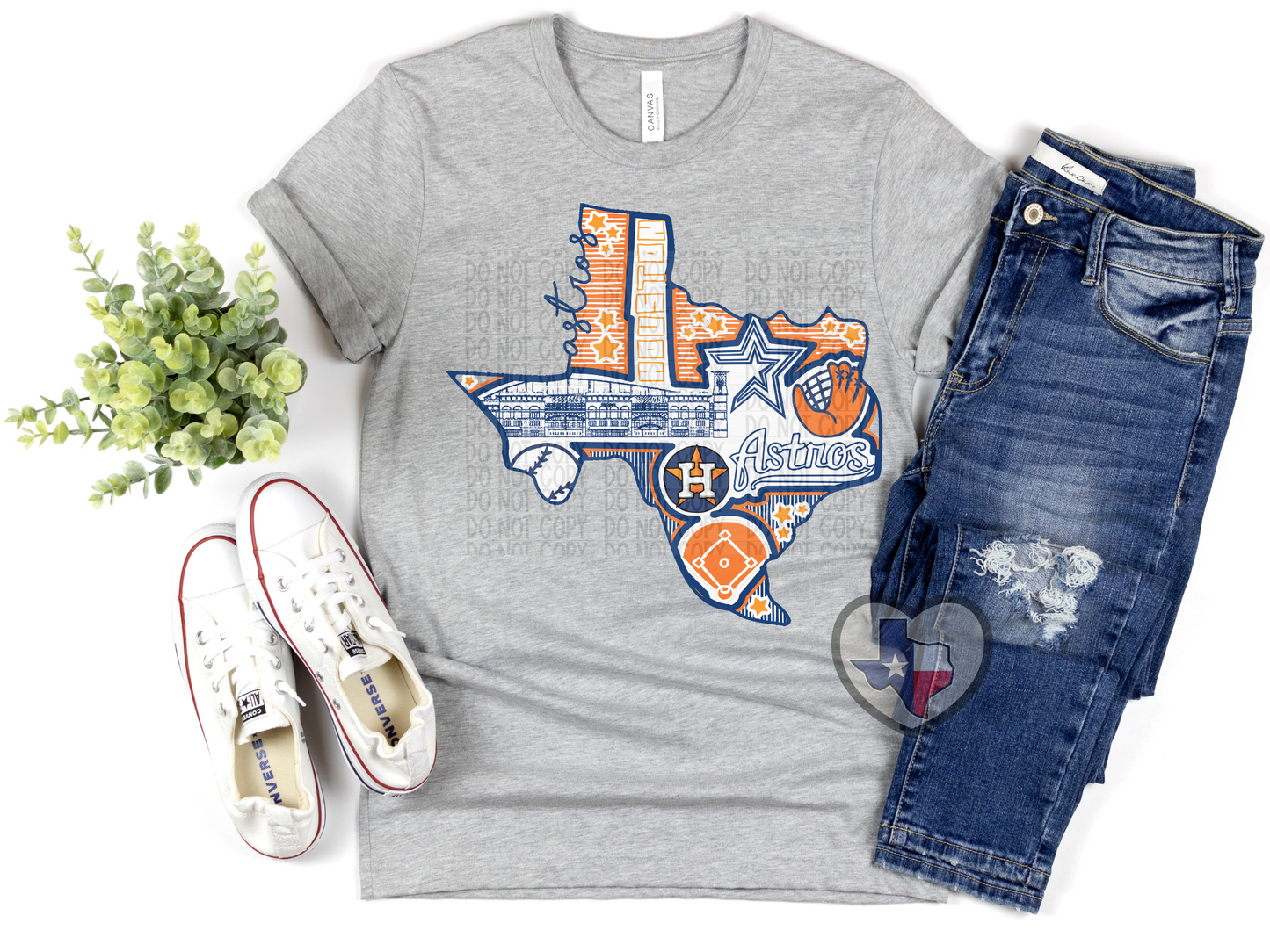 PRE-ORDER Houston Collage Texas Shape DTF - Texas Transfers and Designs