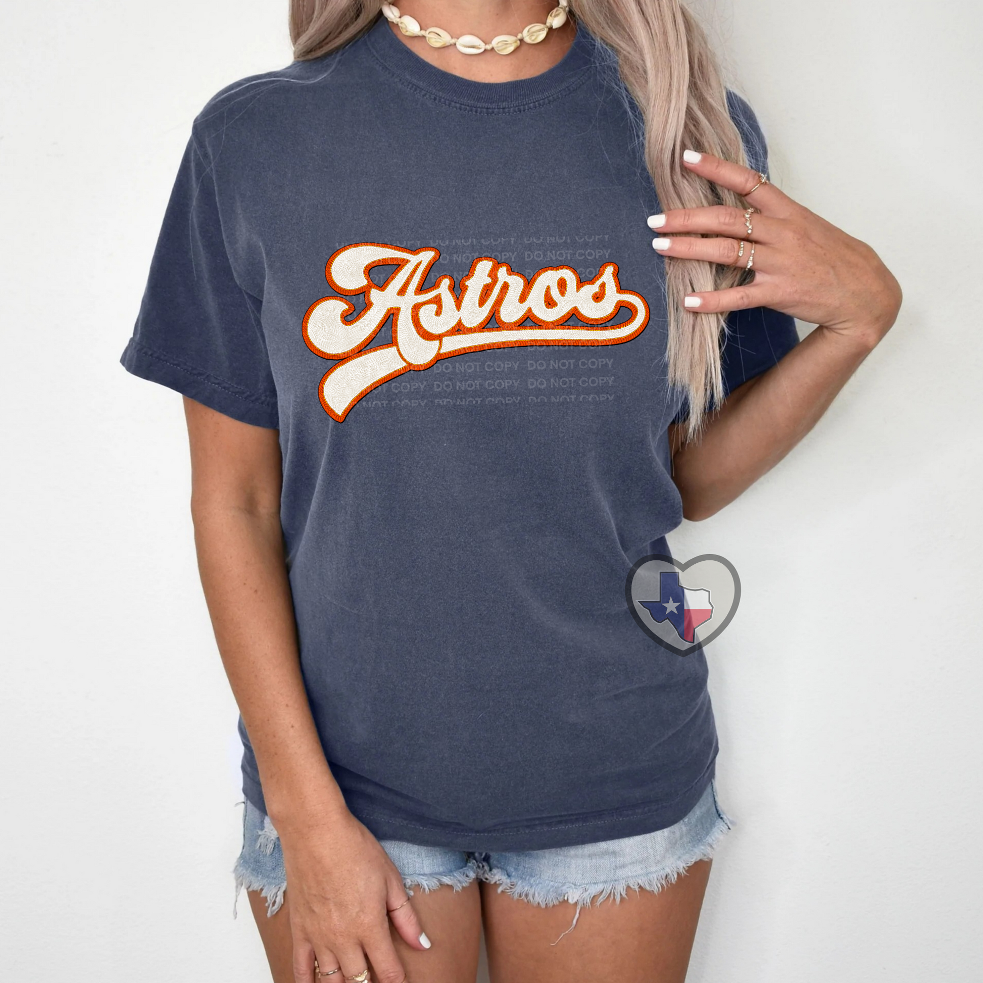 Astros Faux Woven DTF - Texas Transfers and Designs
