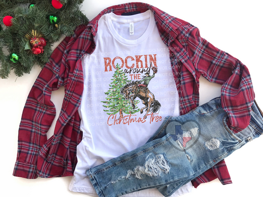 Rockin' Around the Christmas Tree DTF - Texas Transfers and Designs
