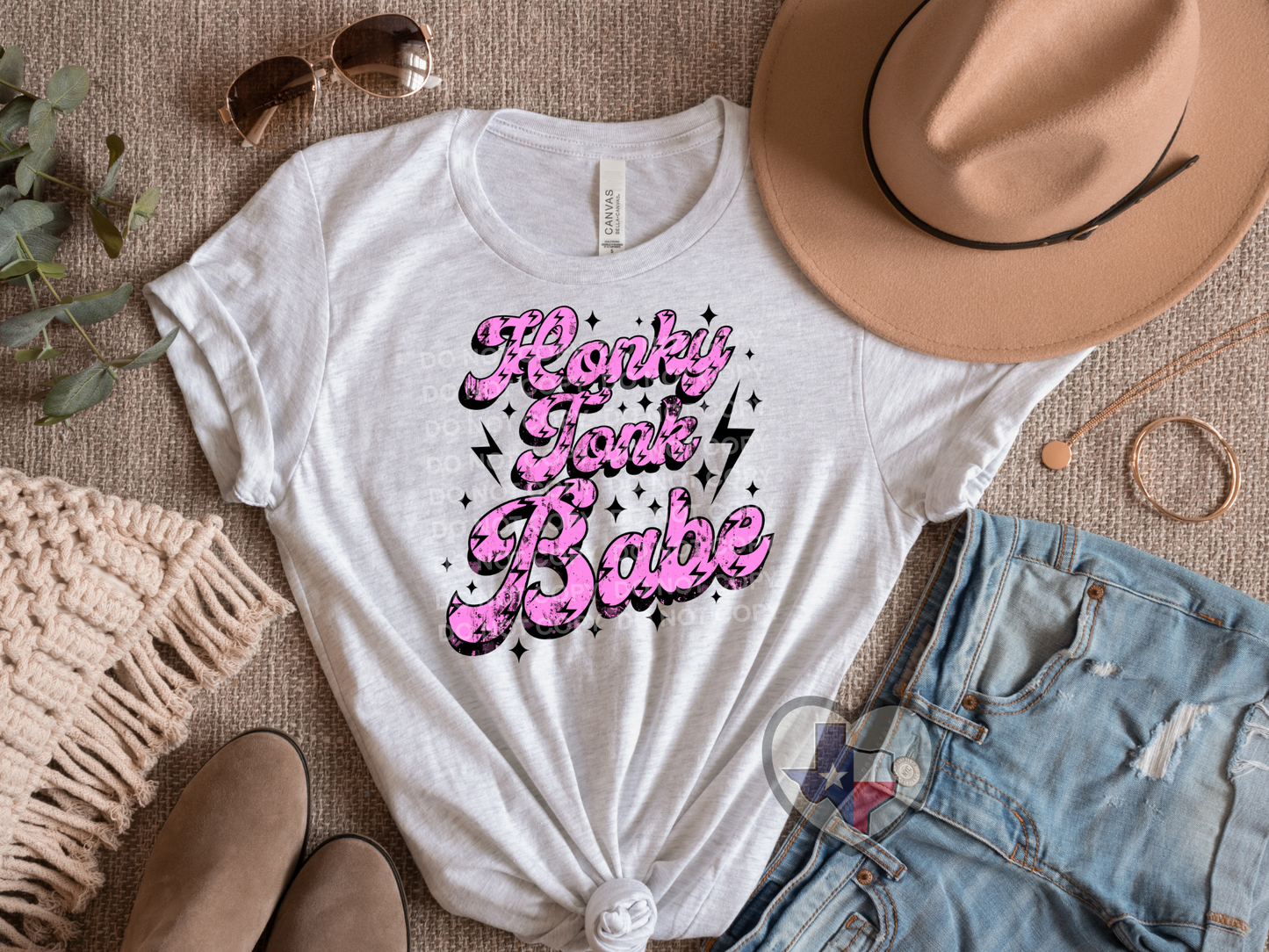 Honky Tonk Babe DTF - Texas Transfers and Designs