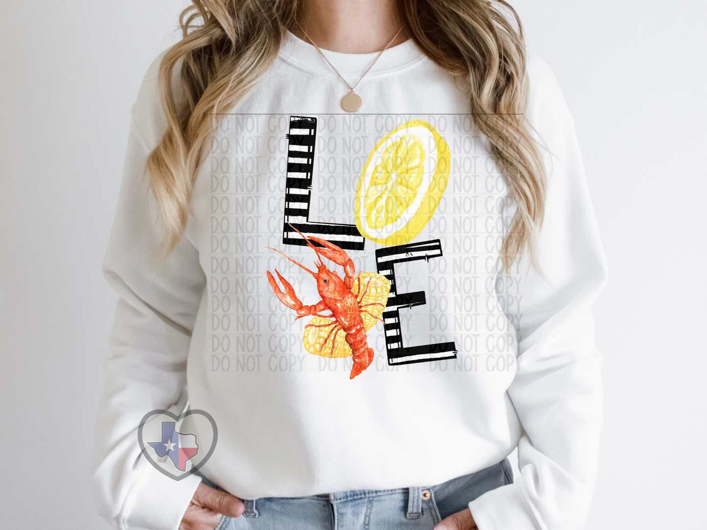 Love Crawfish DTF - Texas Transfers and Designs