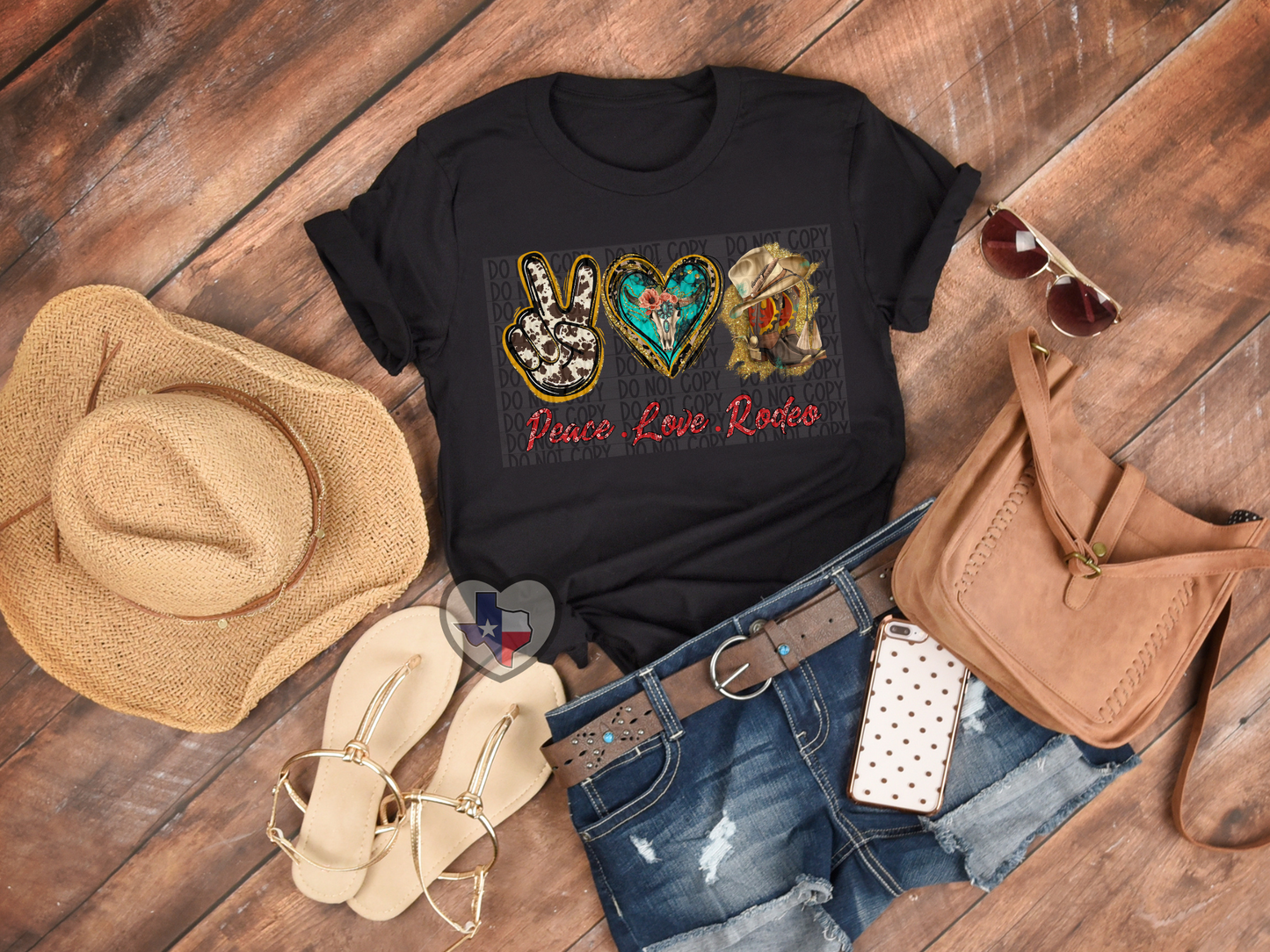 Peace Love Rodeo DTF - Texas Transfers and Designs
