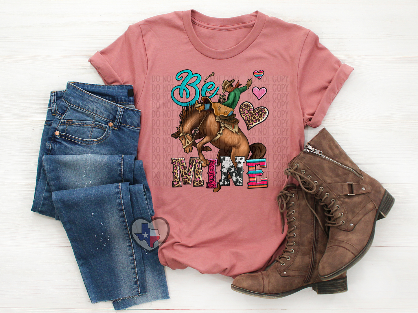 Be Mine Cowboy DTF - Texas Transfers and Designs
