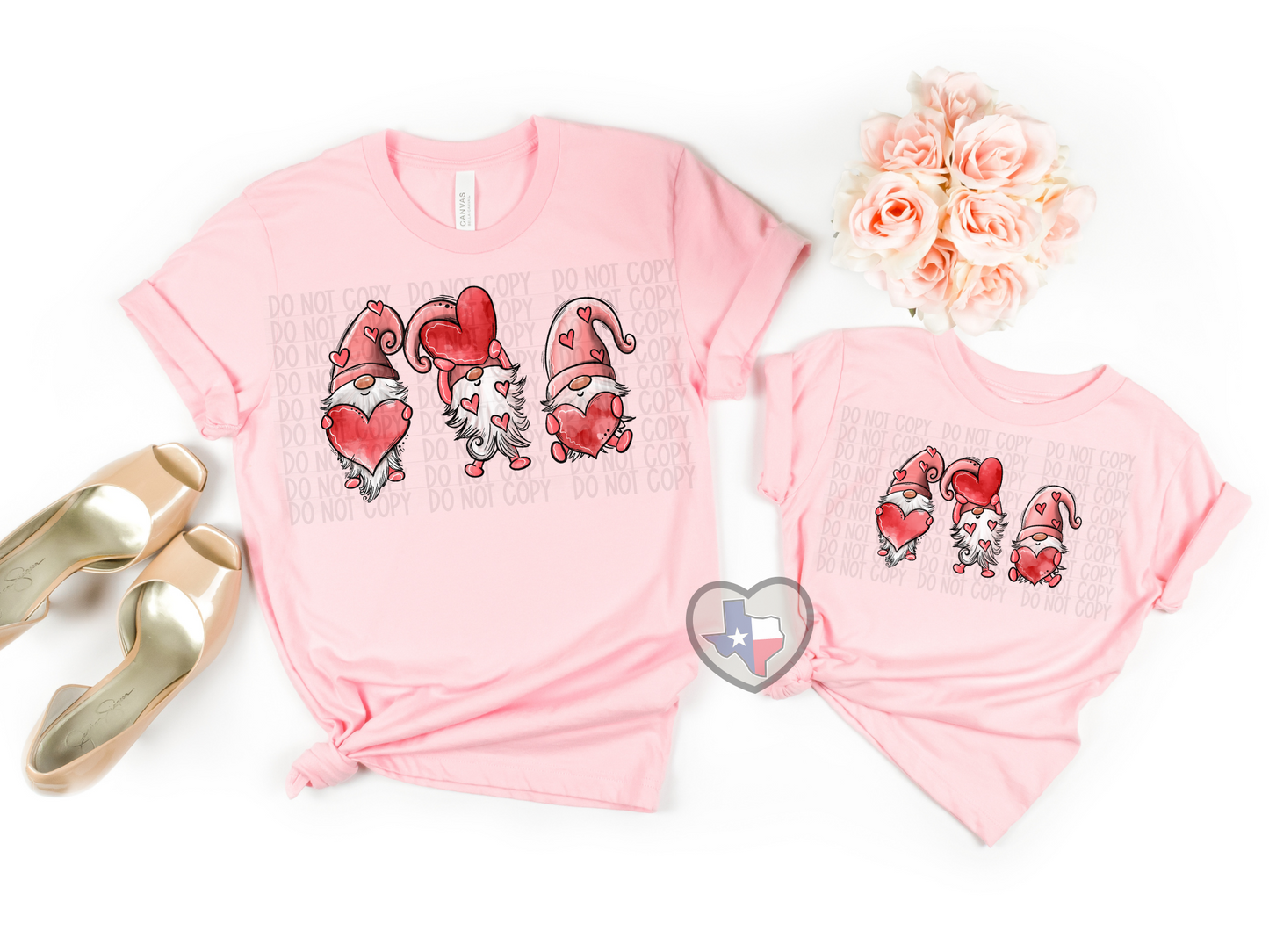 Valentines Gnomes DTF - Texas Transfers and Designs