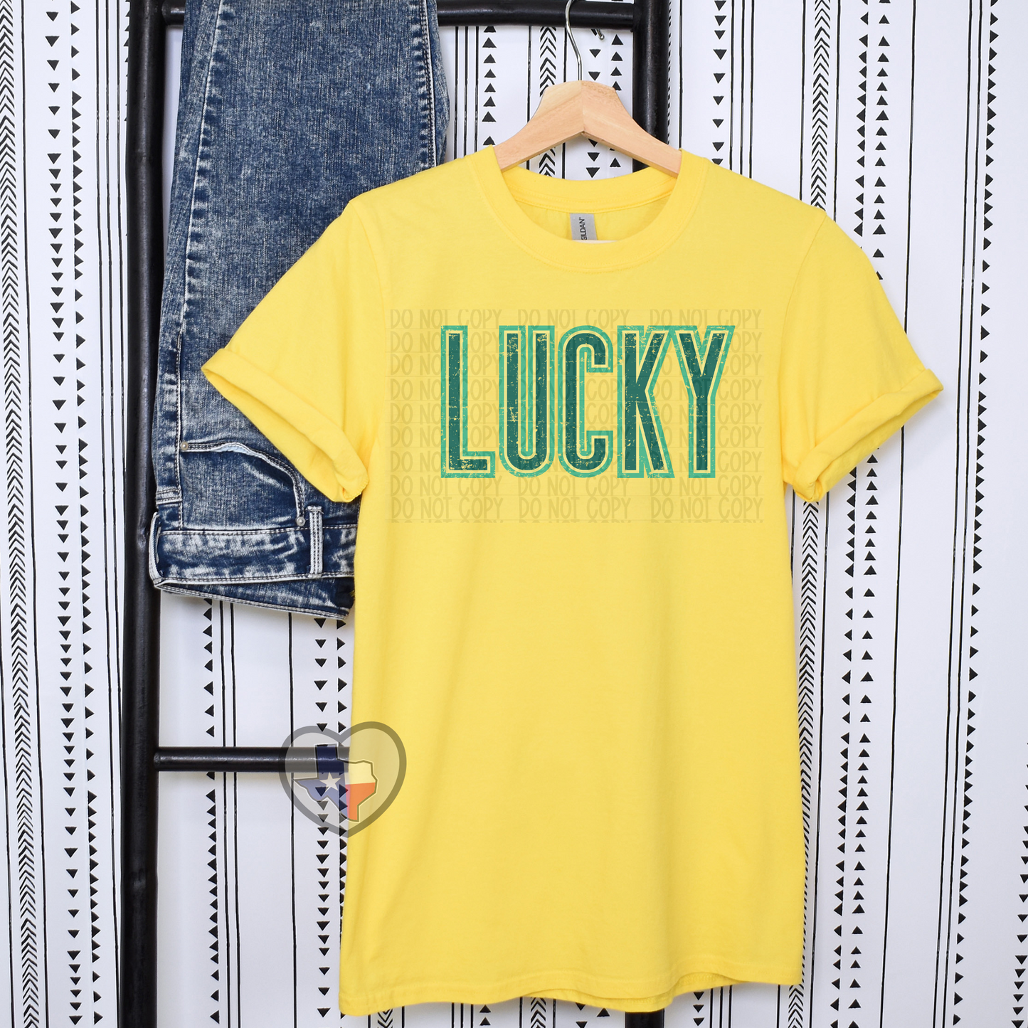 Lucky Distressed DTF - Texas Transfers and Designs