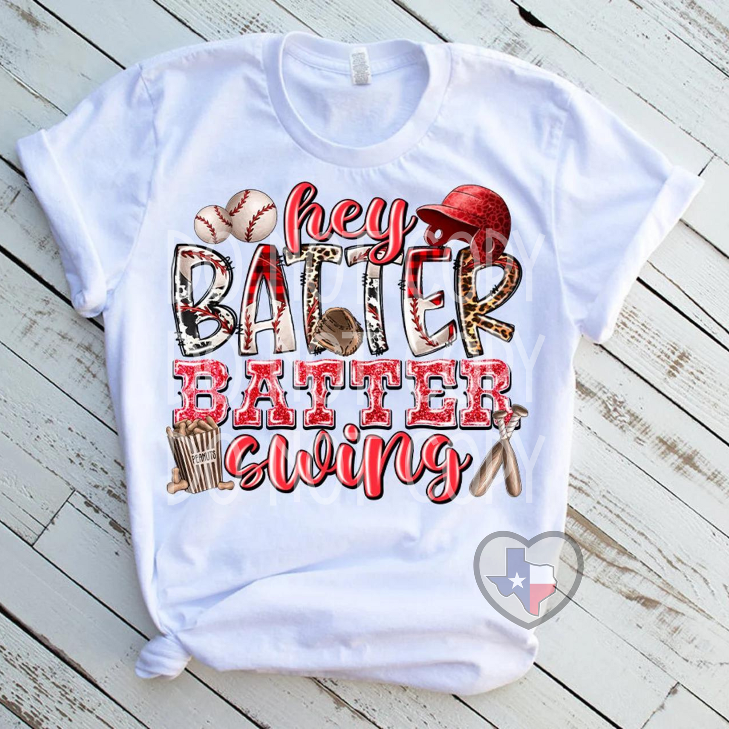 Hey Batter Batter DTF - Texas Transfers and Designs